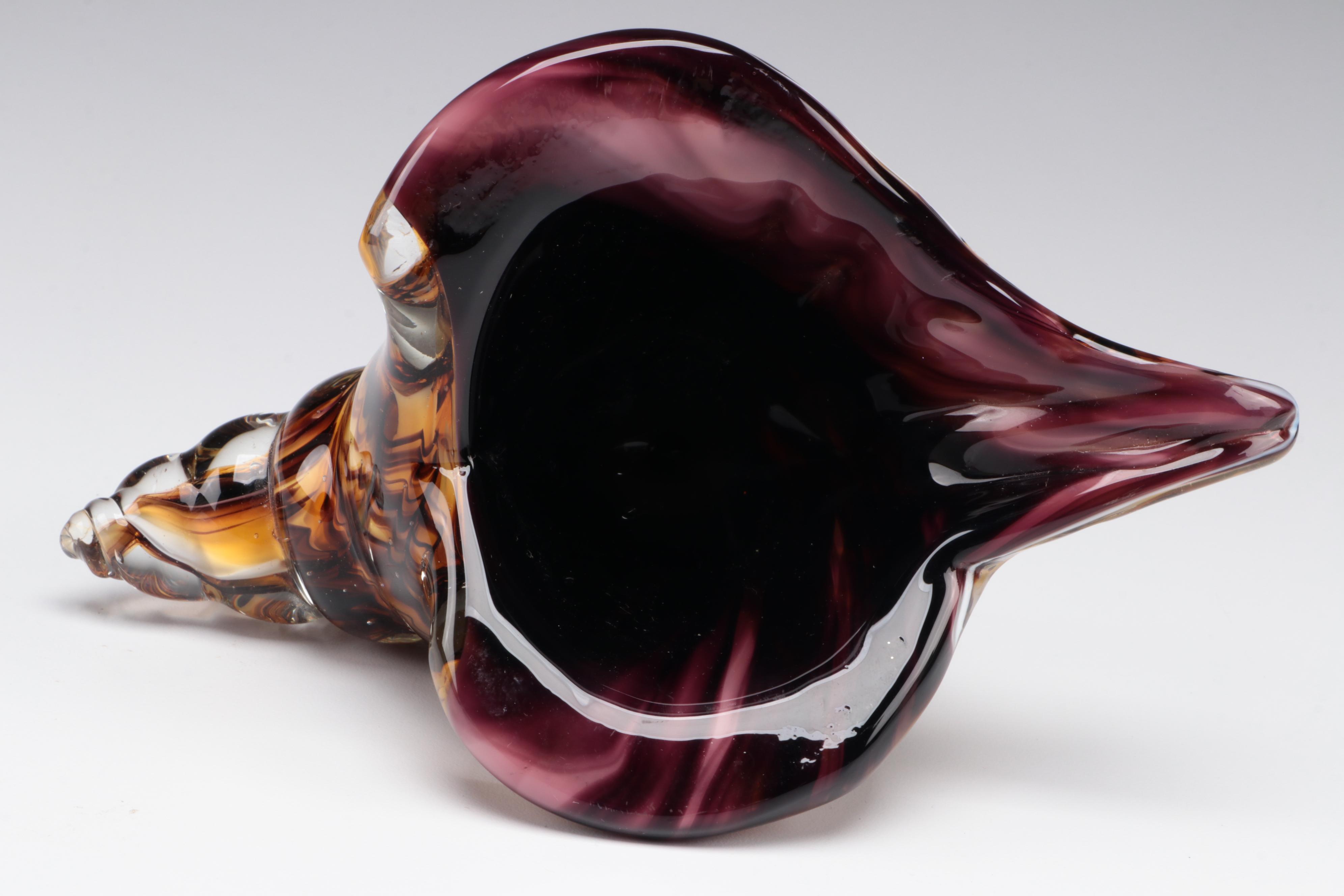 Art Glass Shell Figurine and Sculpture