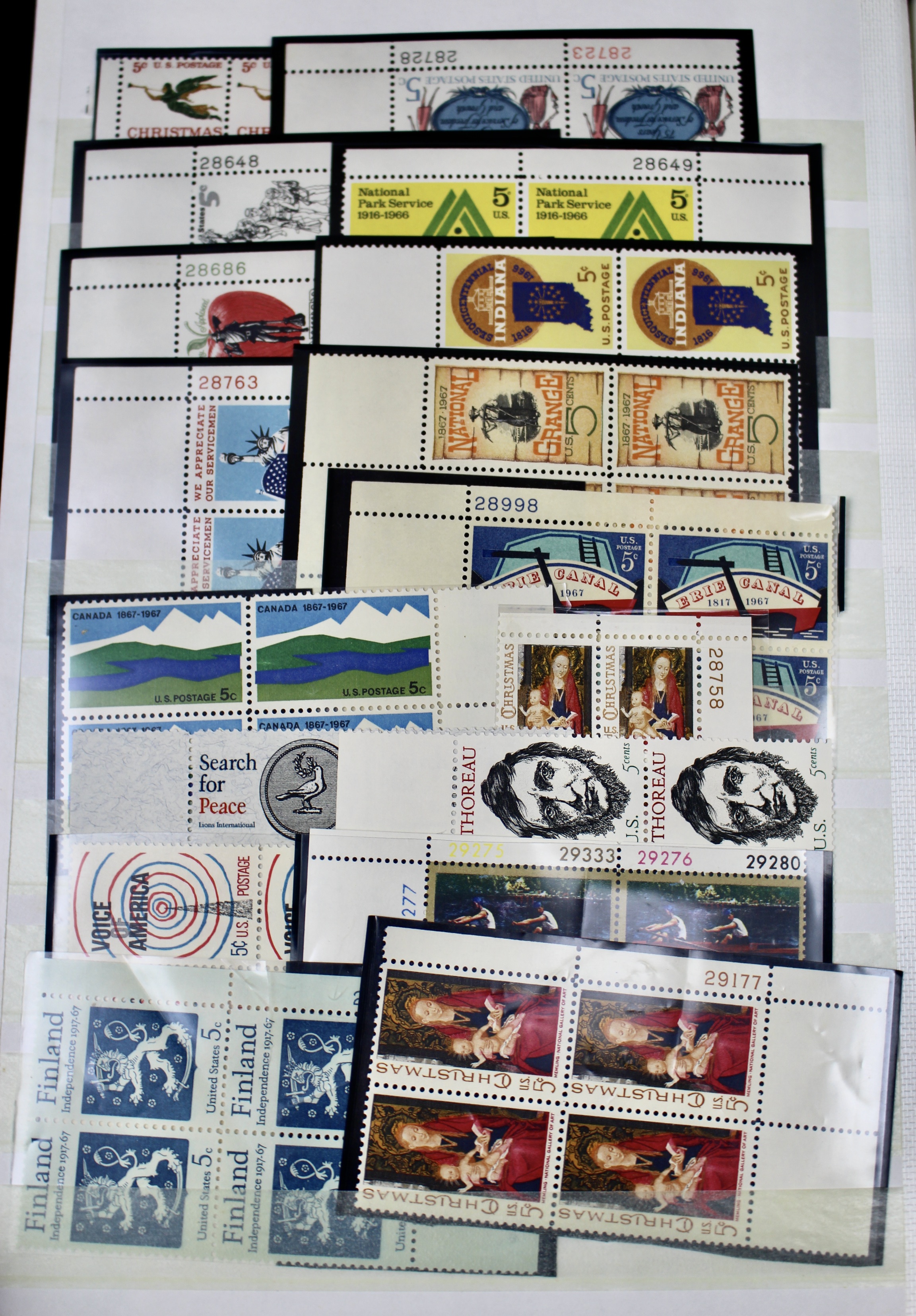 U.S. Postage Stamp Plate Block Collection