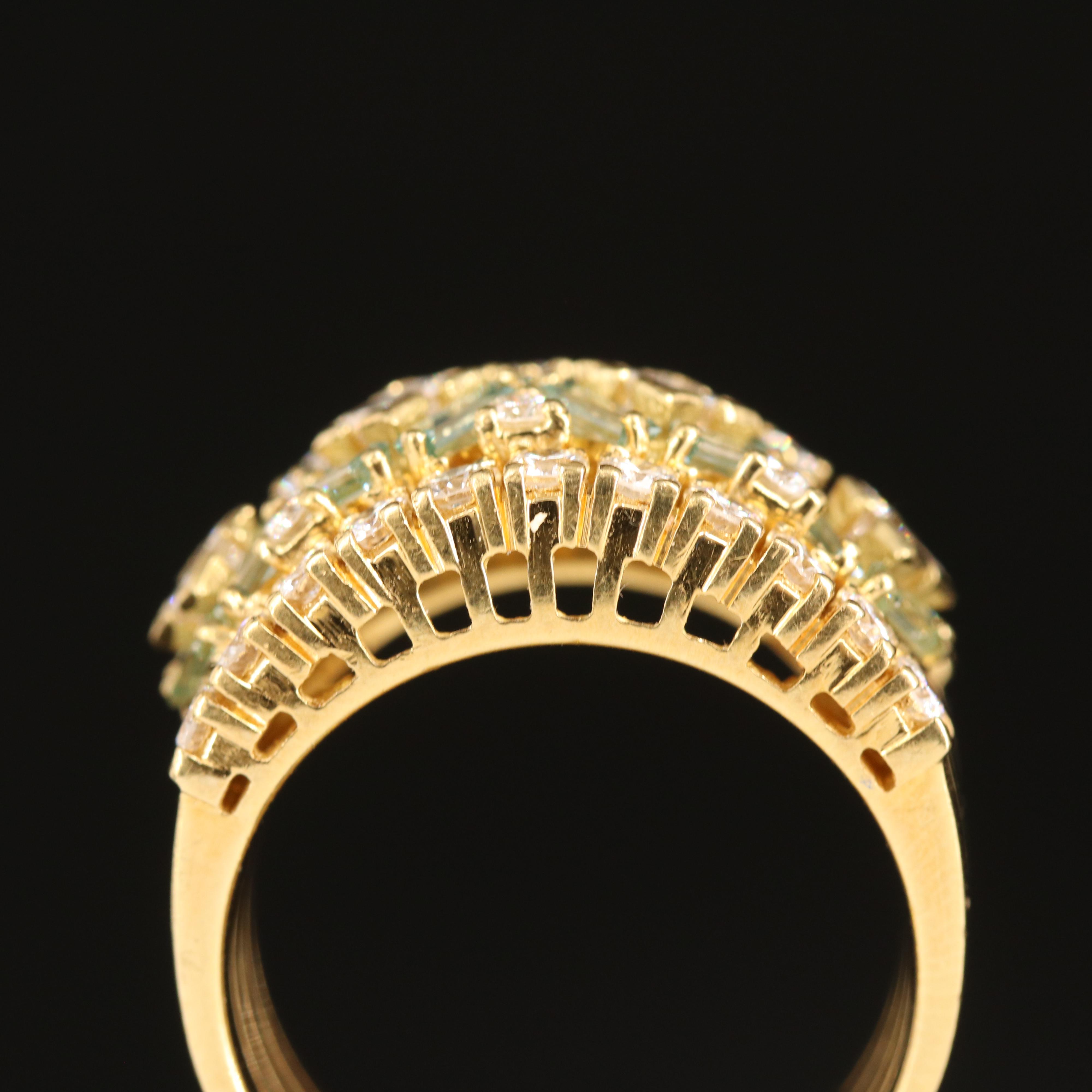 18K 1.92 CTW Diamond Cigar Band Fashion Ring