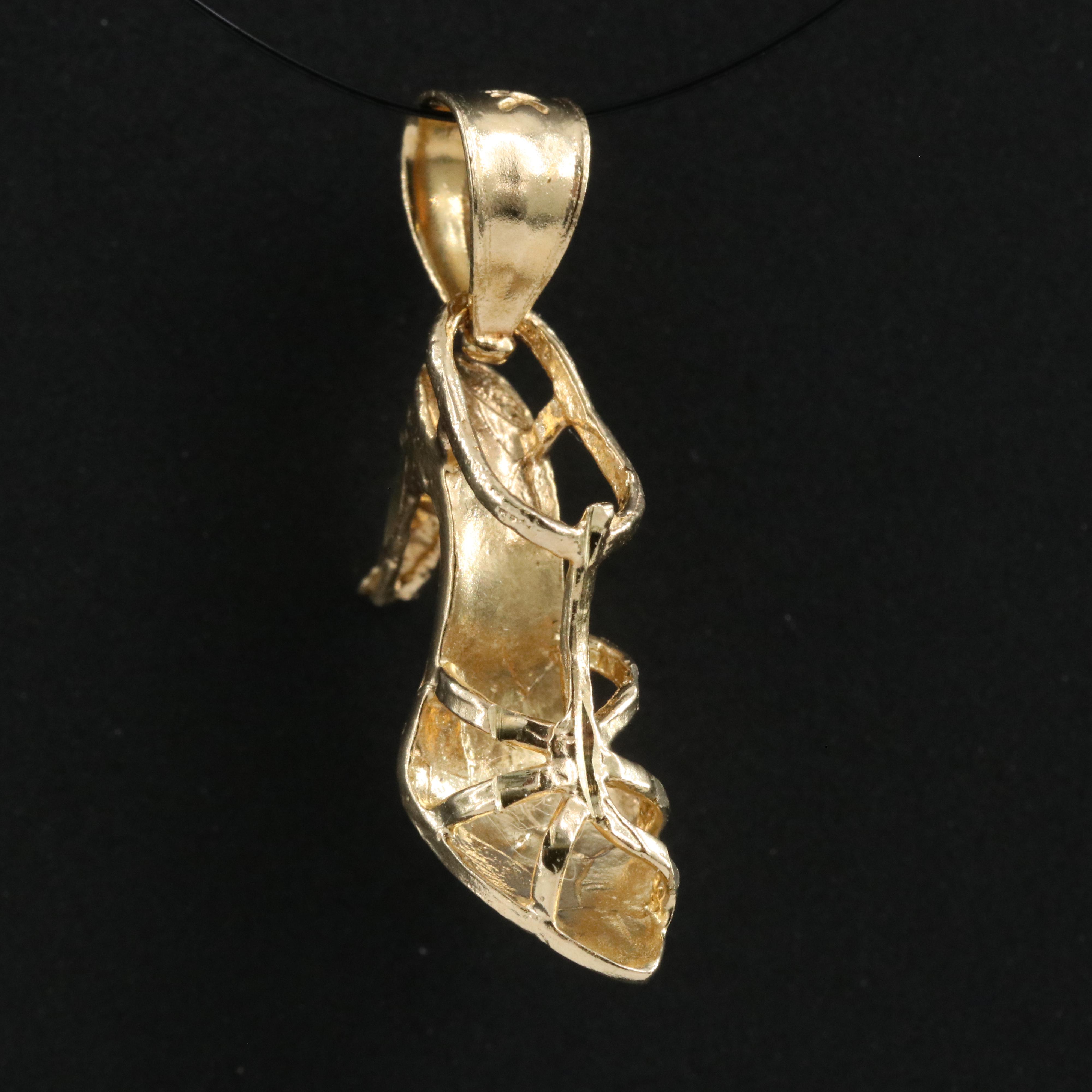 14K High Heel Shoe Charm