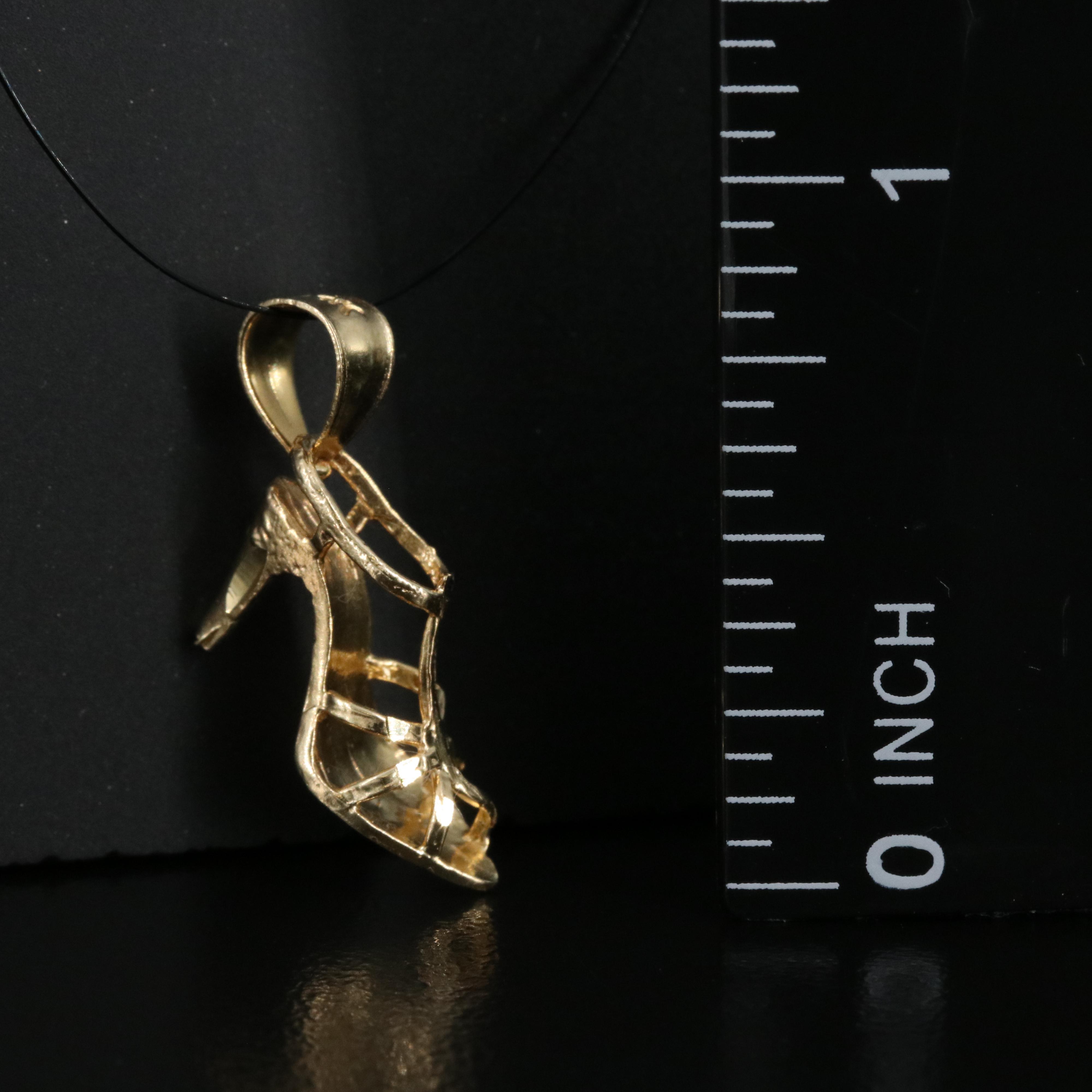14K High Heel Shoe Charm