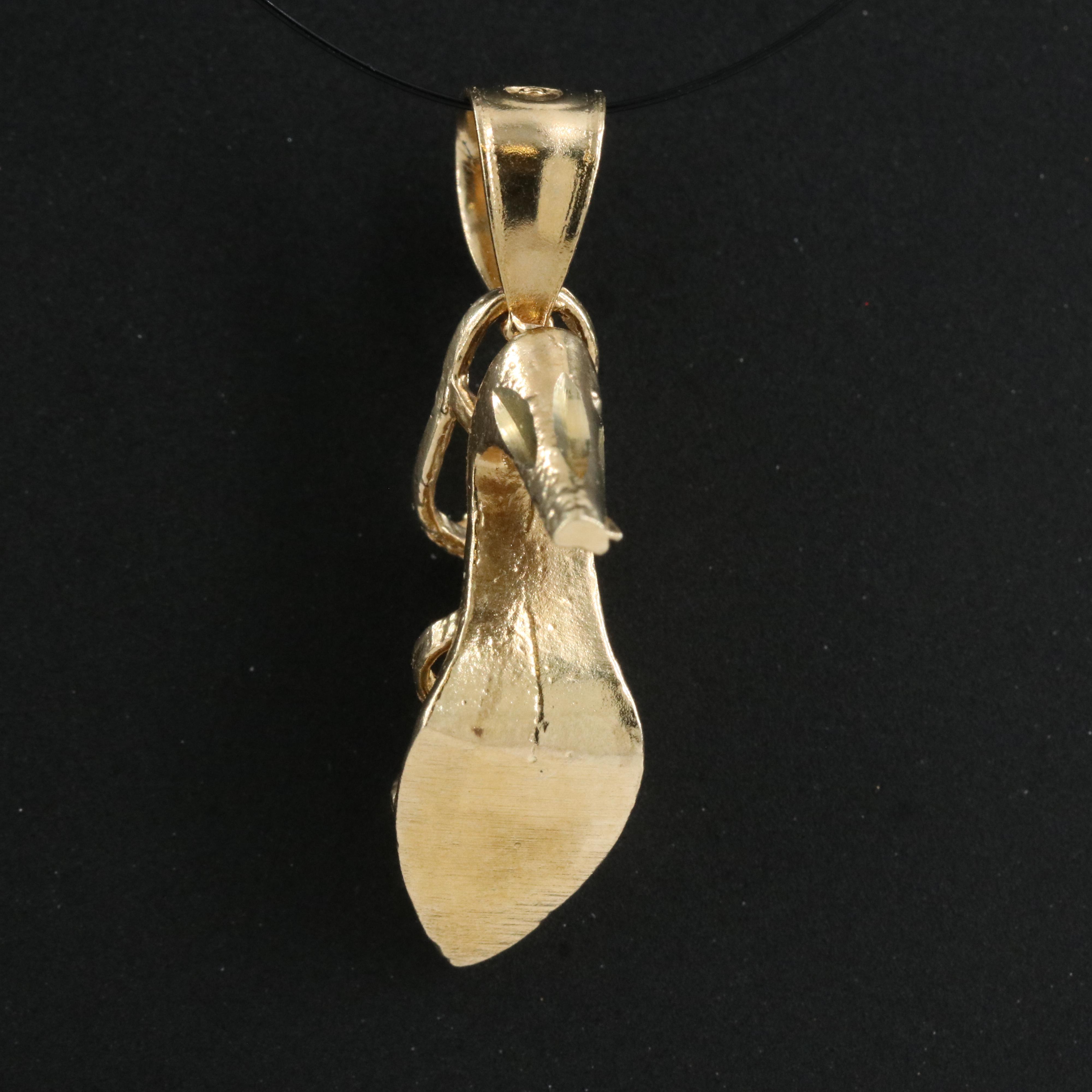 14K High Heel Shoe Charm