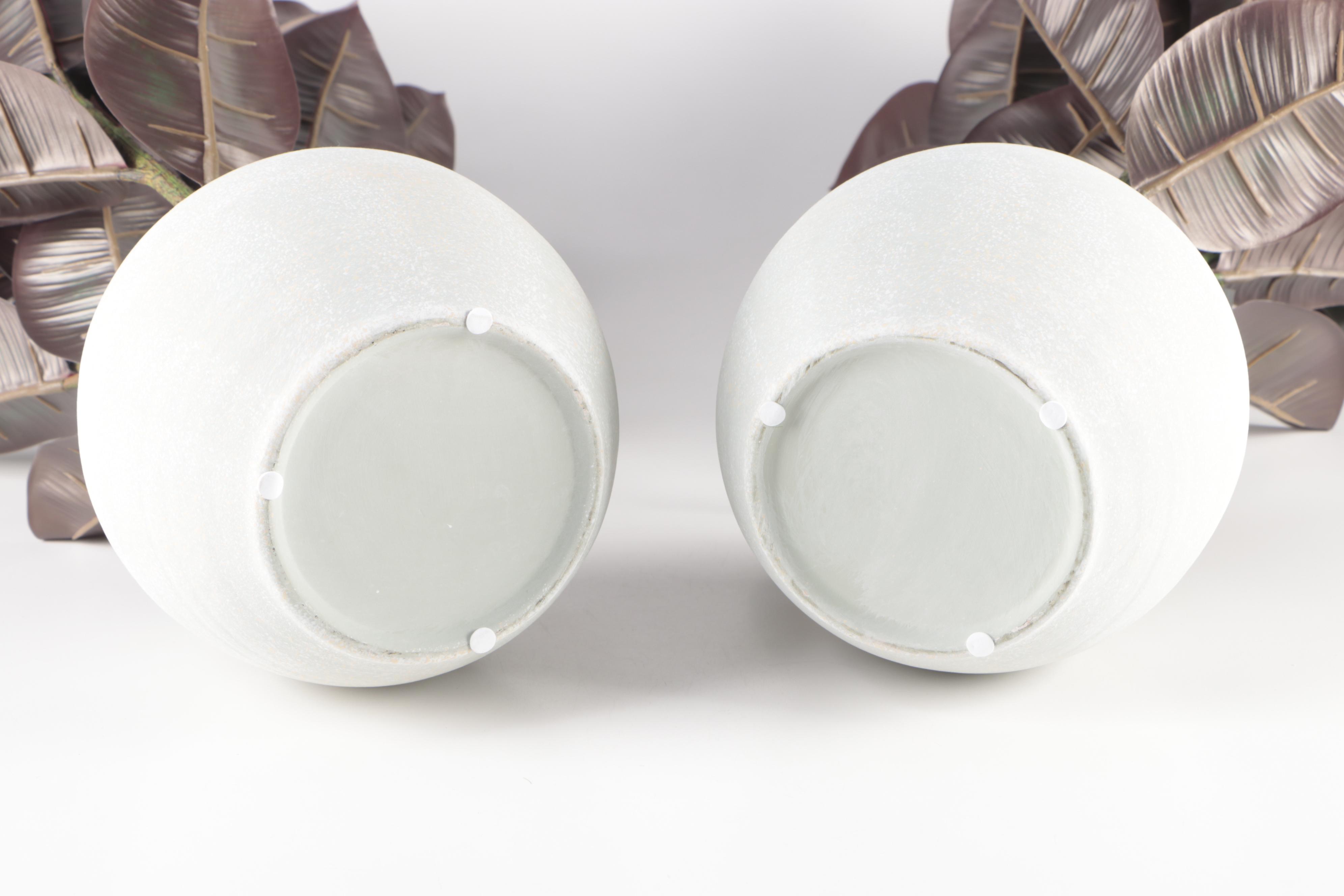 Two Threshold with Studio McGee Artificial Burgundy Rubber Trees in Ceramic Pots