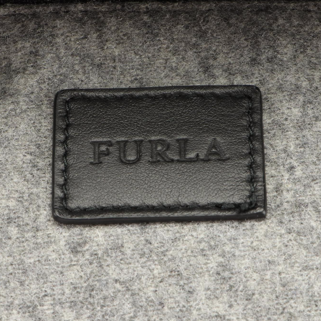 Furla Tote Bag in Knit Fabric and Grain Leather