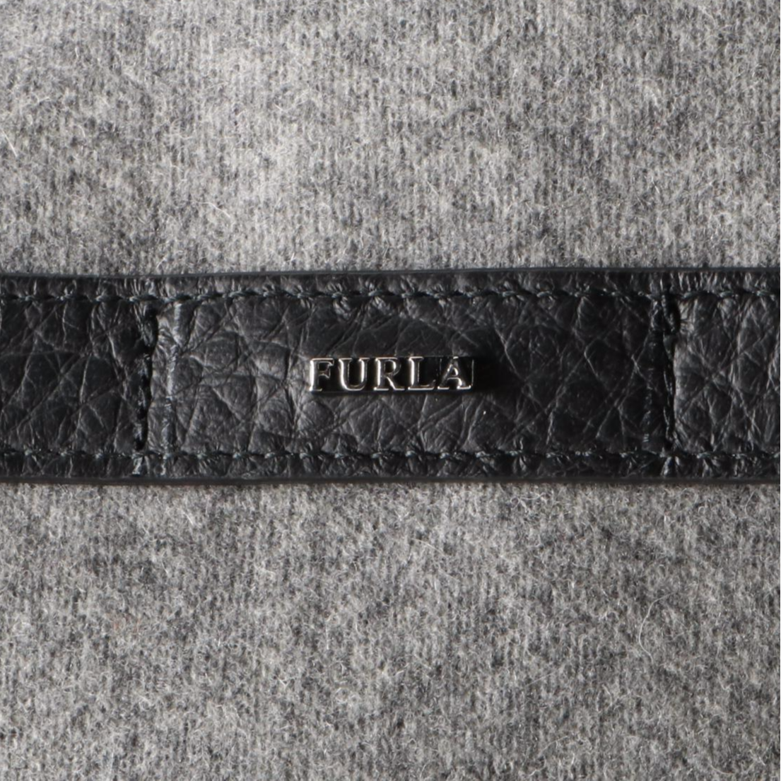 Furla Tote Bag in Knit Fabric and Grain Leather