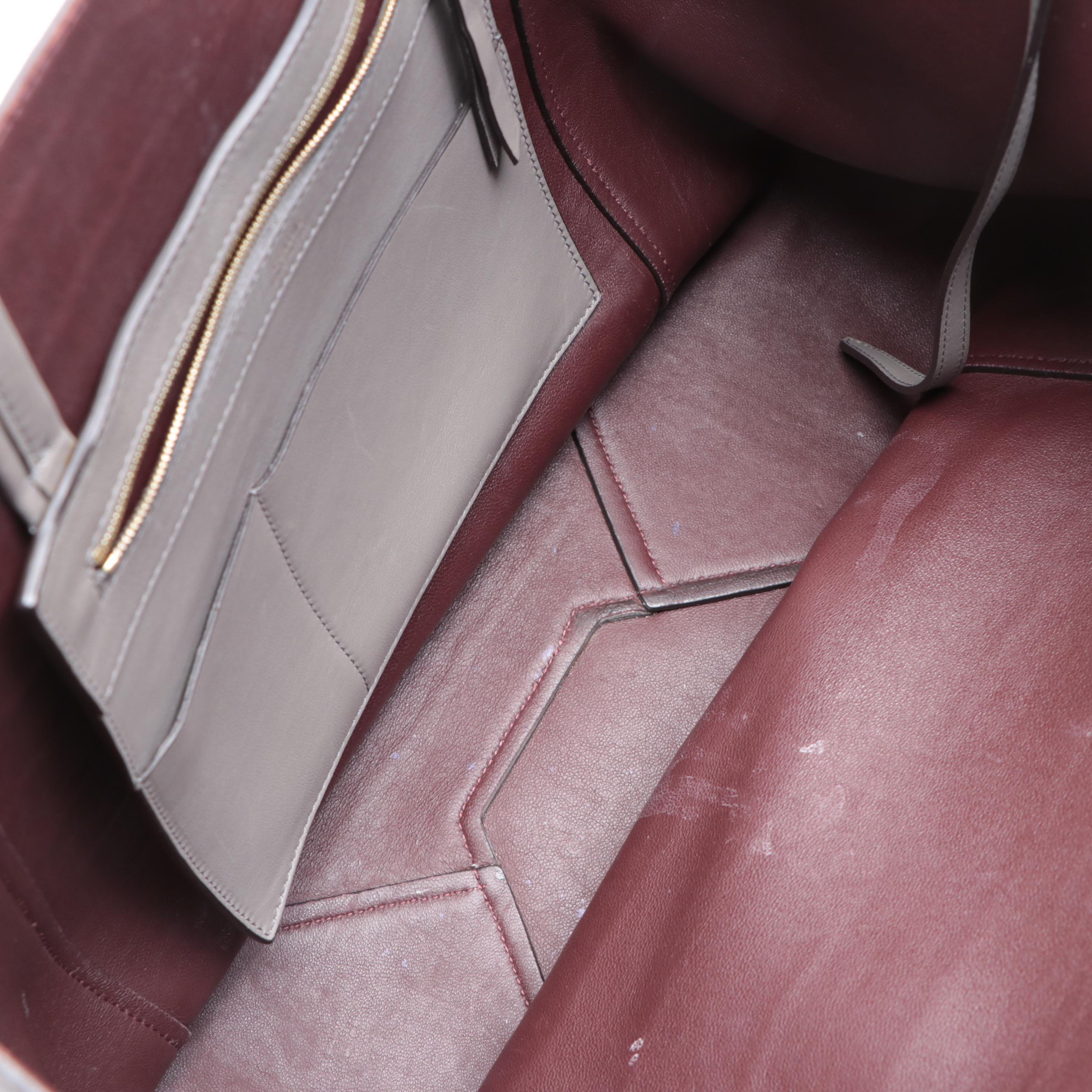 Céline Phantom Cabas Medium Tote Bag in Croc-Embossed Nubuck and Leather