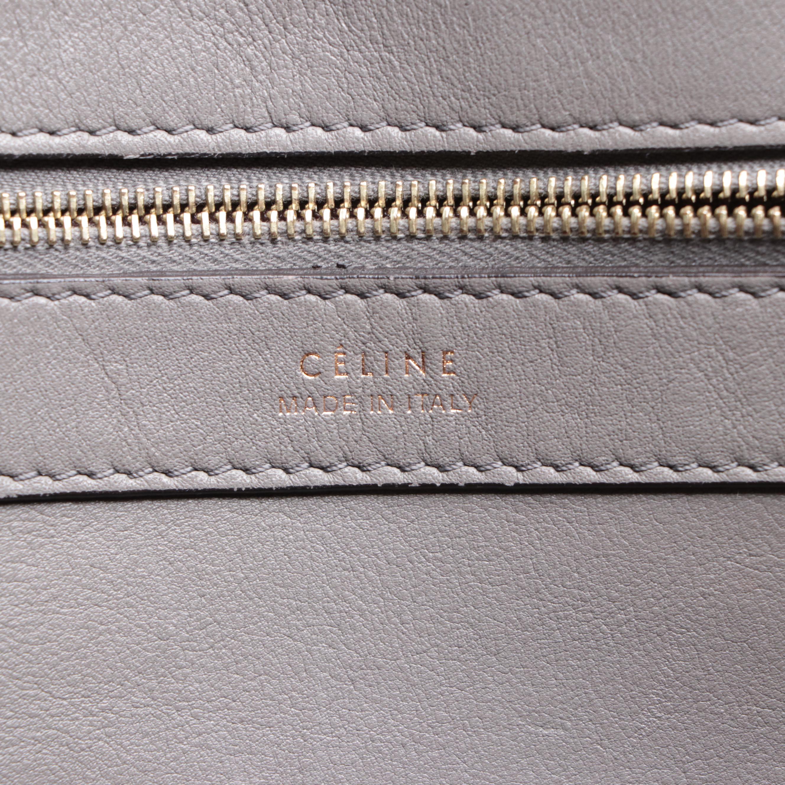 Céline Phantom Cabas Medium Tote Bag in Croc-Embossed Nubuck and Leather