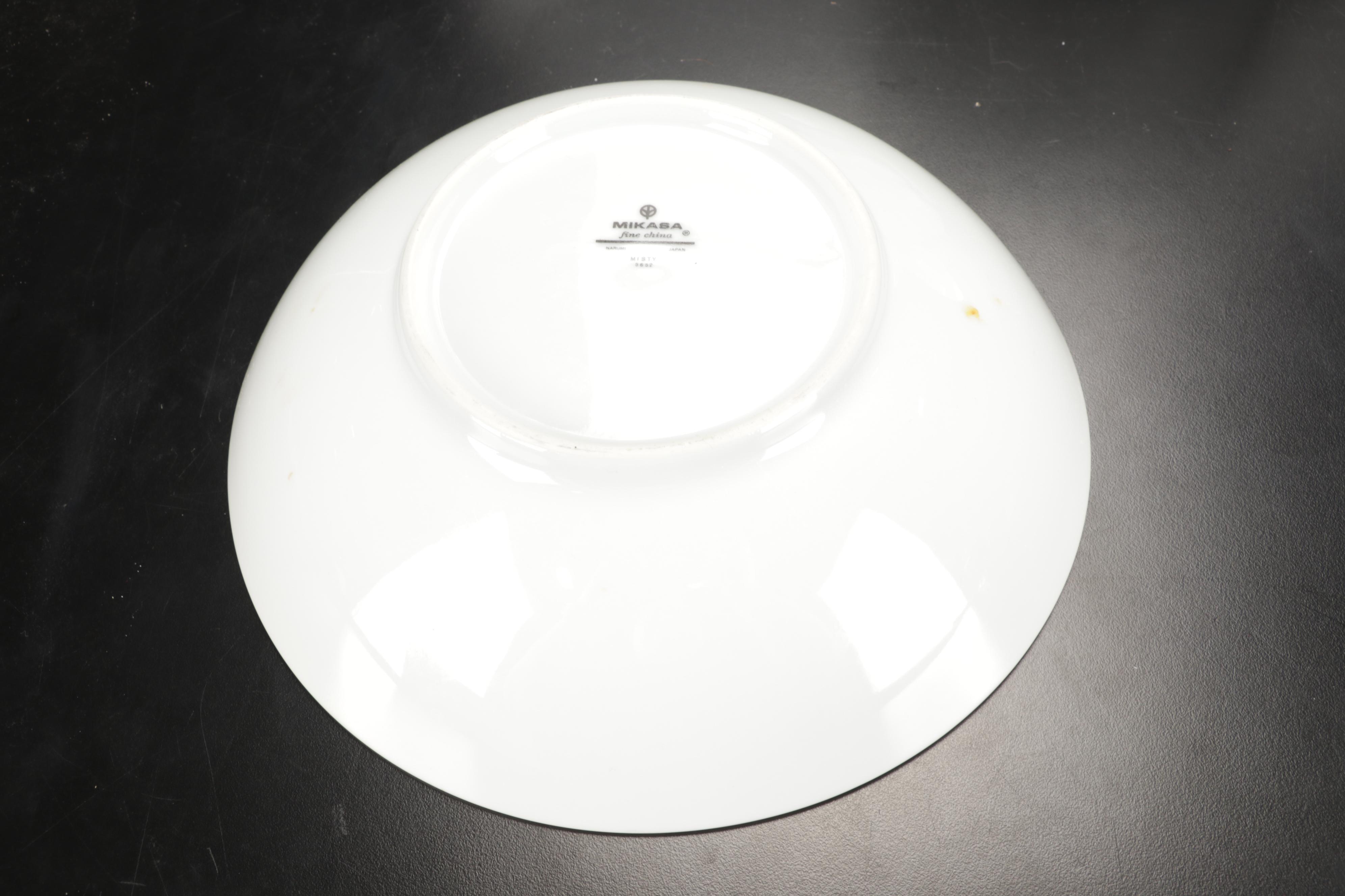 Mikasa "Misty" Dishes with Durchin Weighted Sterling Shakers and Other Tableware