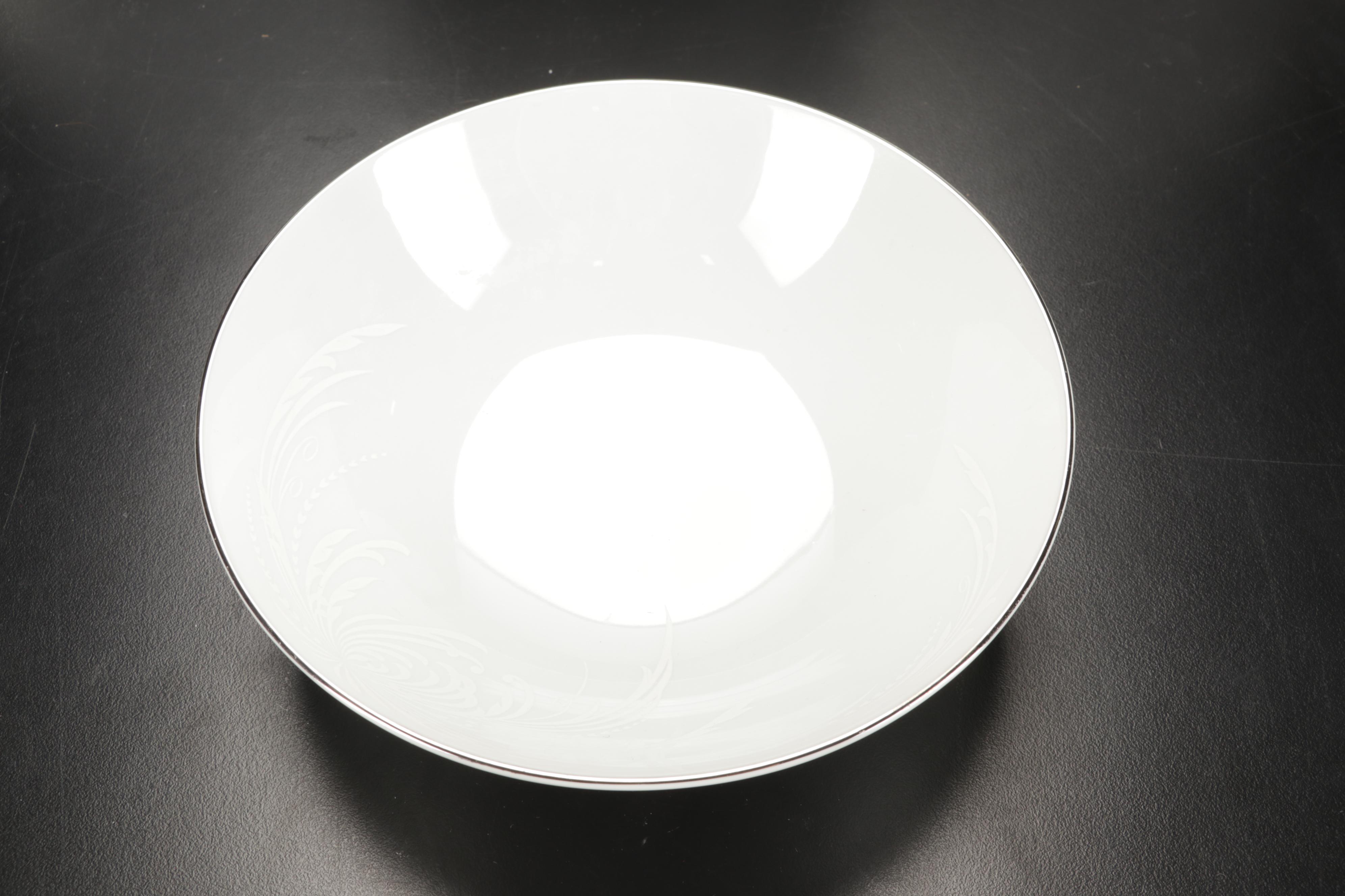 Mikasa "Misty" Dishes with Durchin Weighted Sterling Shakers and Other Tableware