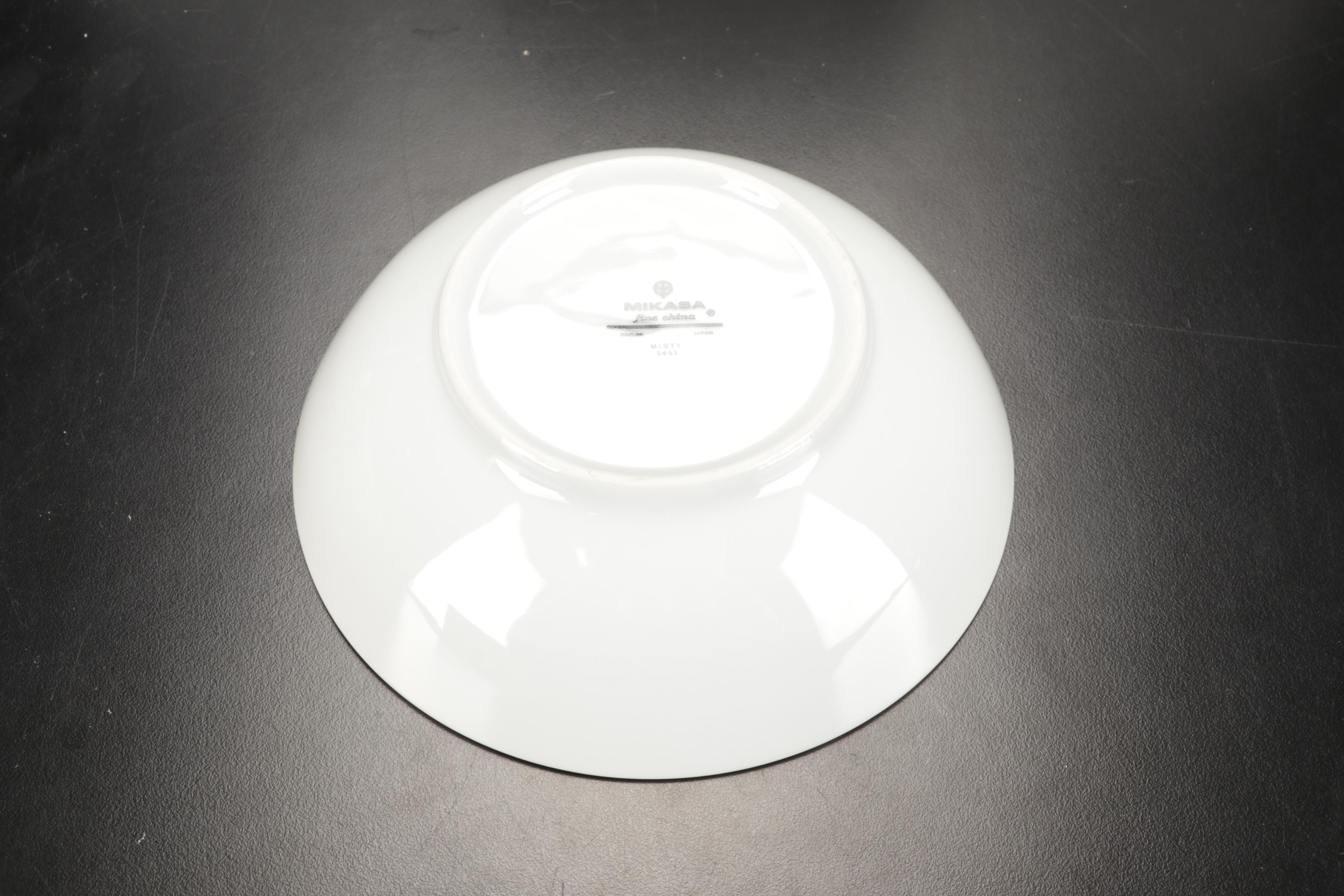 Mikasa "Misty" Dishes with Durchin Weighted Sterling Shakers and Other Tableware