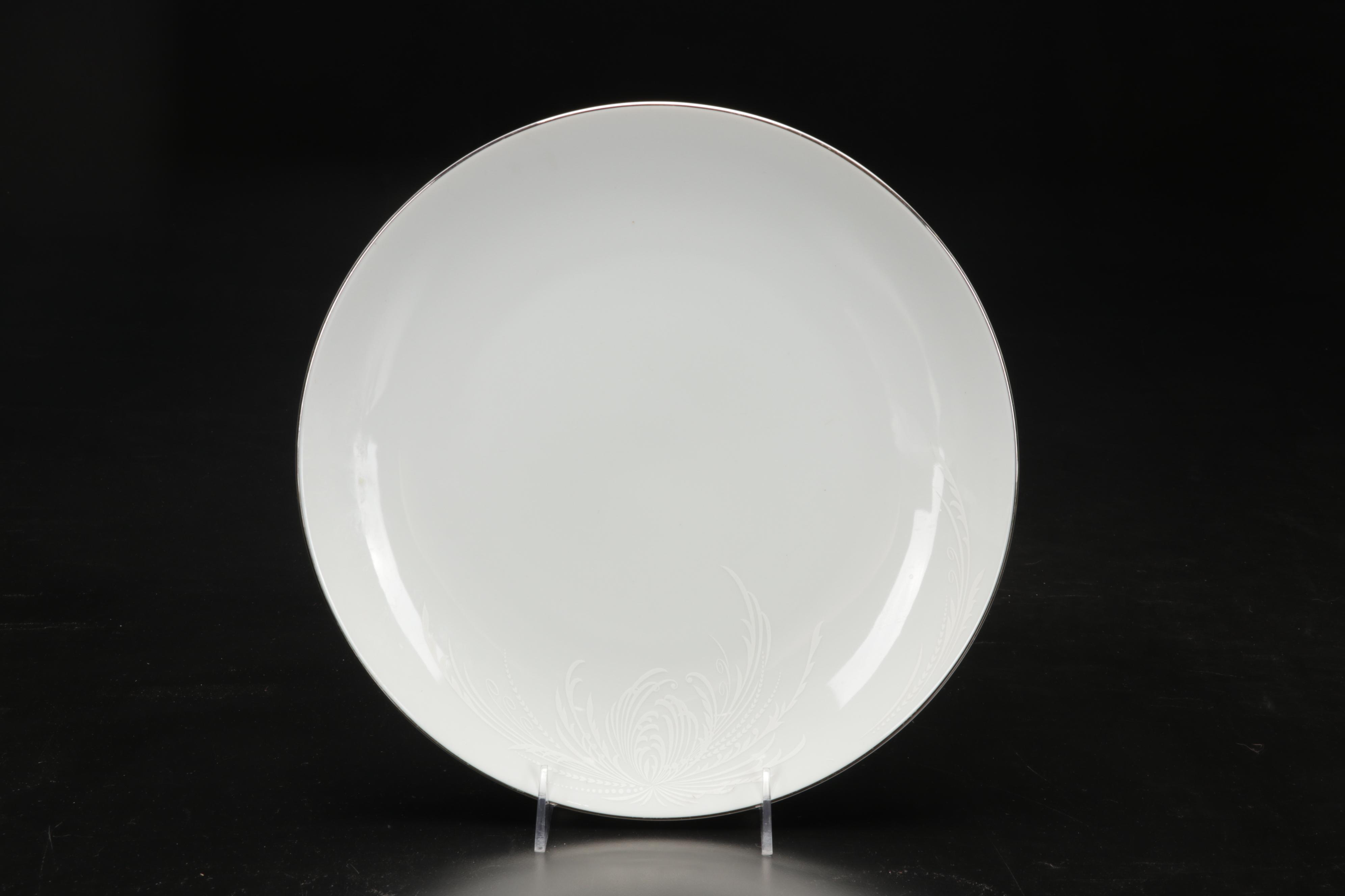 Mikasa "Misty" Dishes with Durchin Weighted Sterling Shakers and Other Tableware