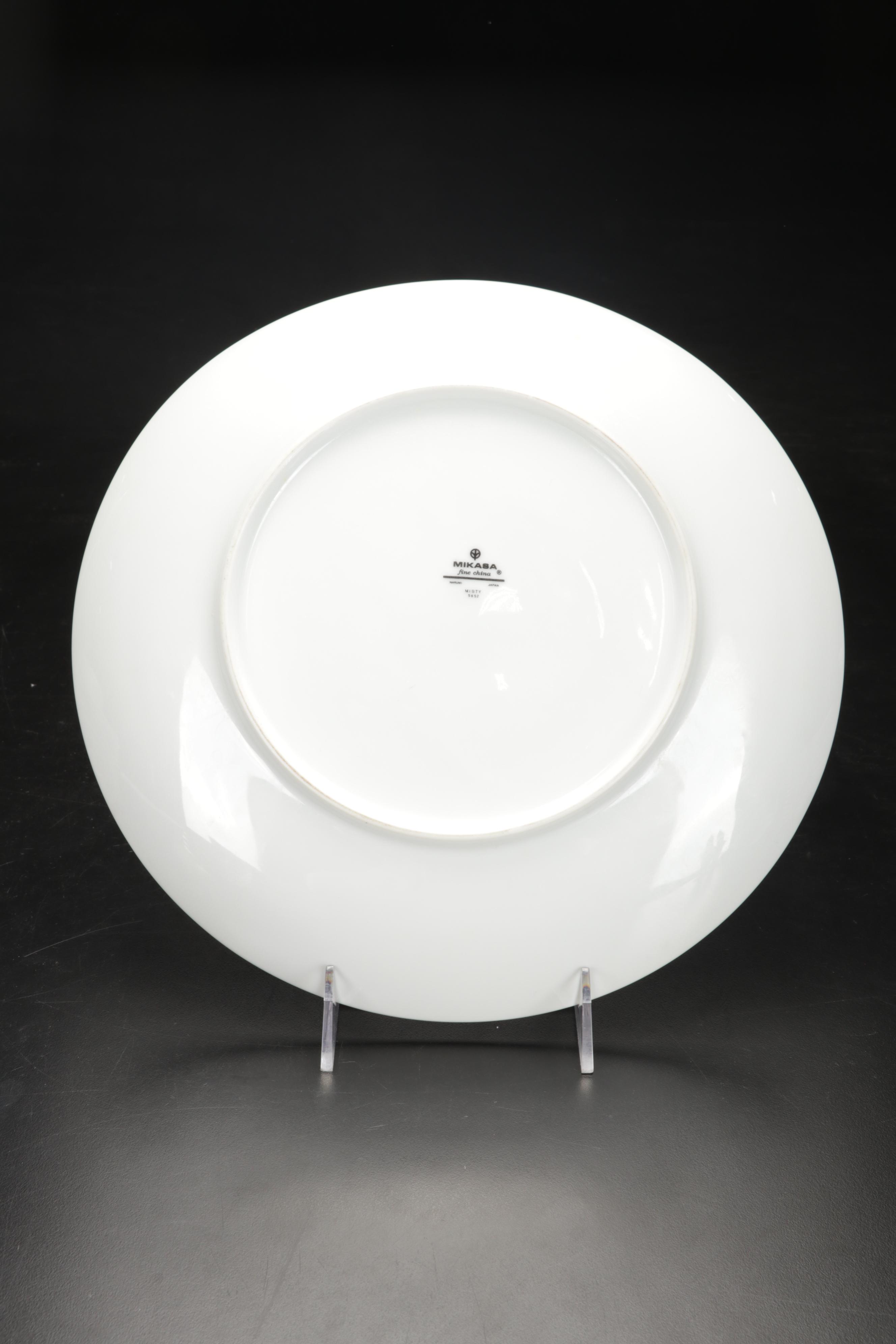 Mikasa "Misty" Dishes with Durchin Weighted Sterling Shakers and Other Tableware