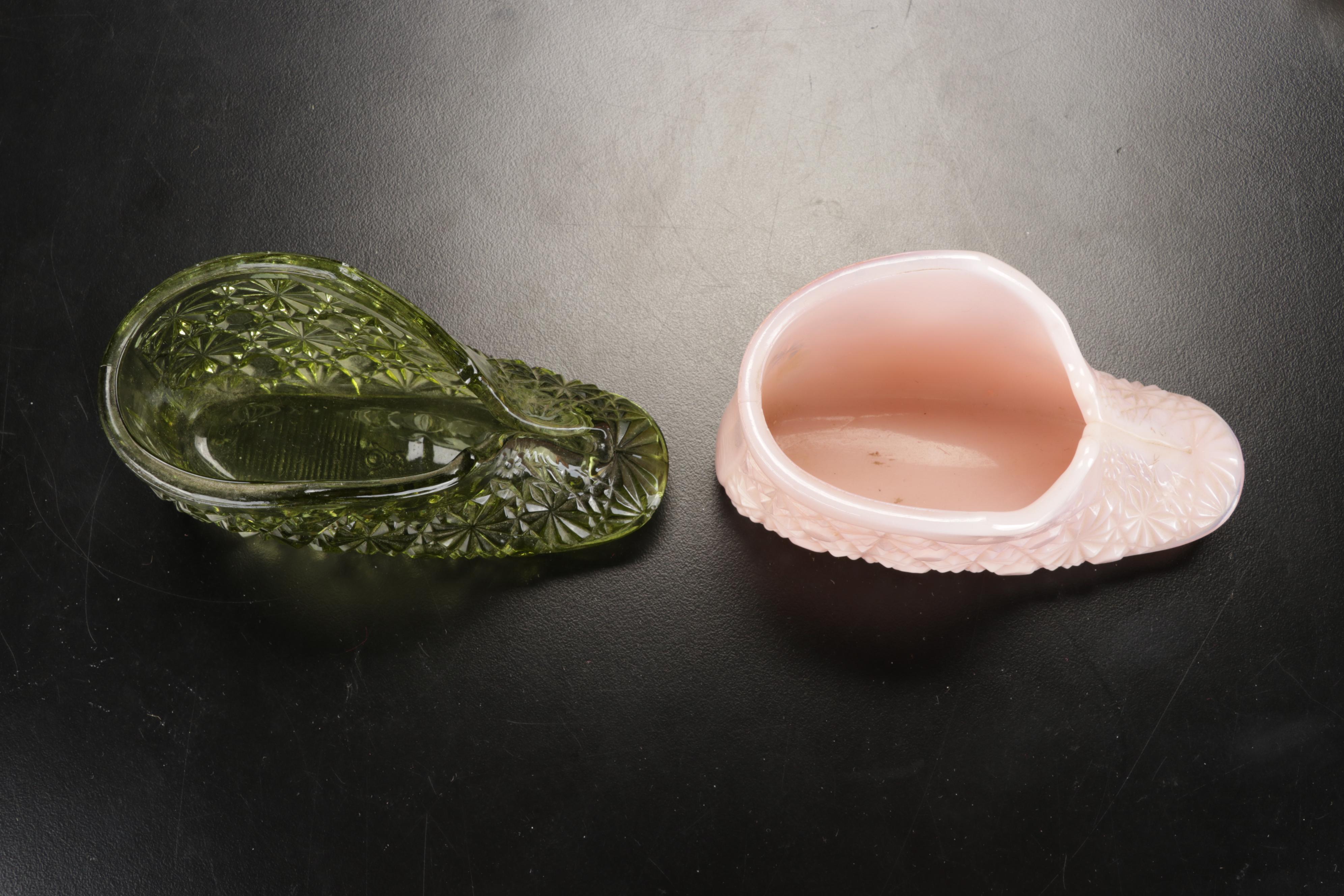 Marquis by Waterford Leaf Bowl with Imperial Candlewick Vase and Other Glassware