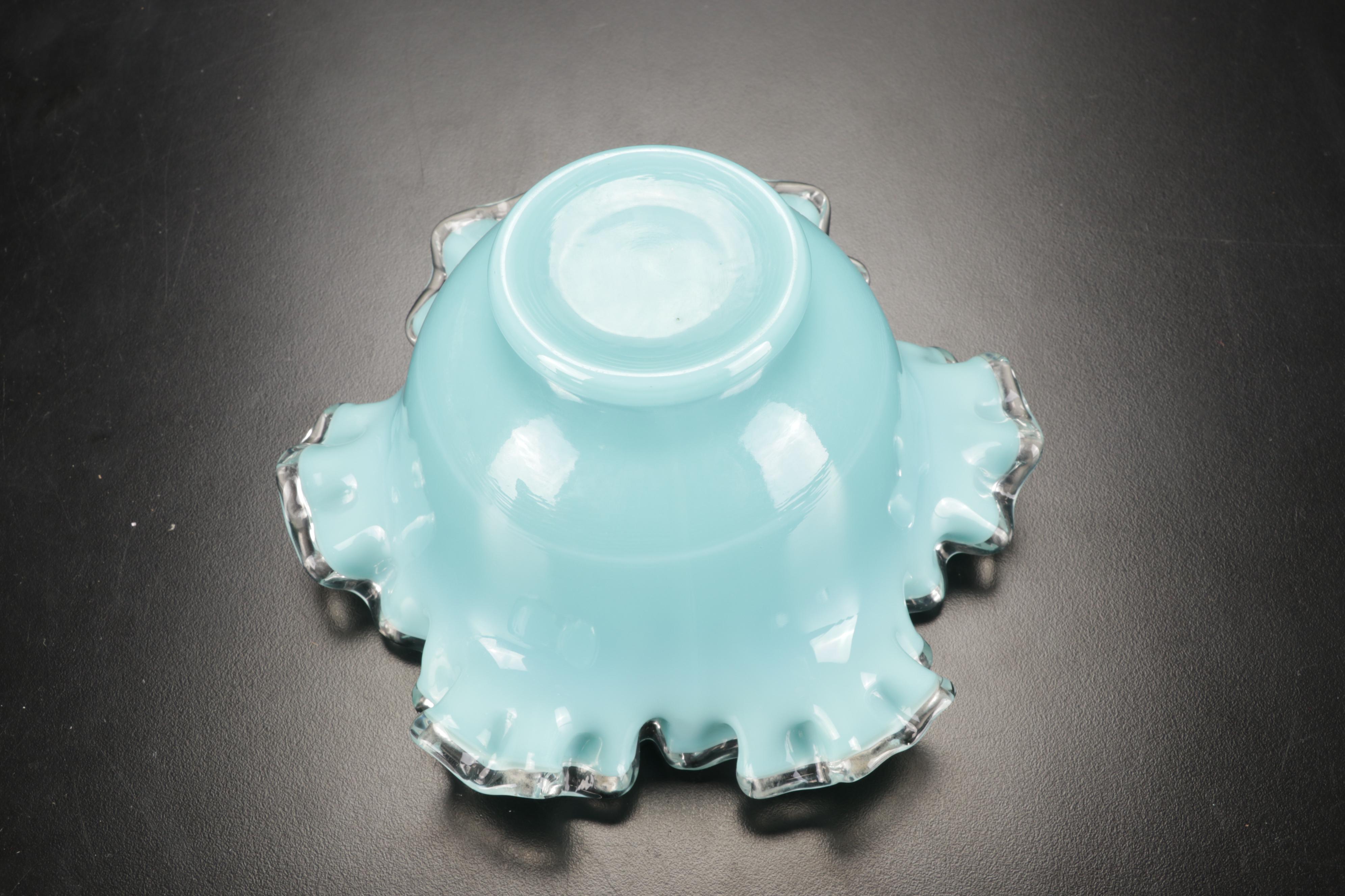 Marquis by Waterford Leaf Bowl with Imperial Candlewick Vase and Other Glassware