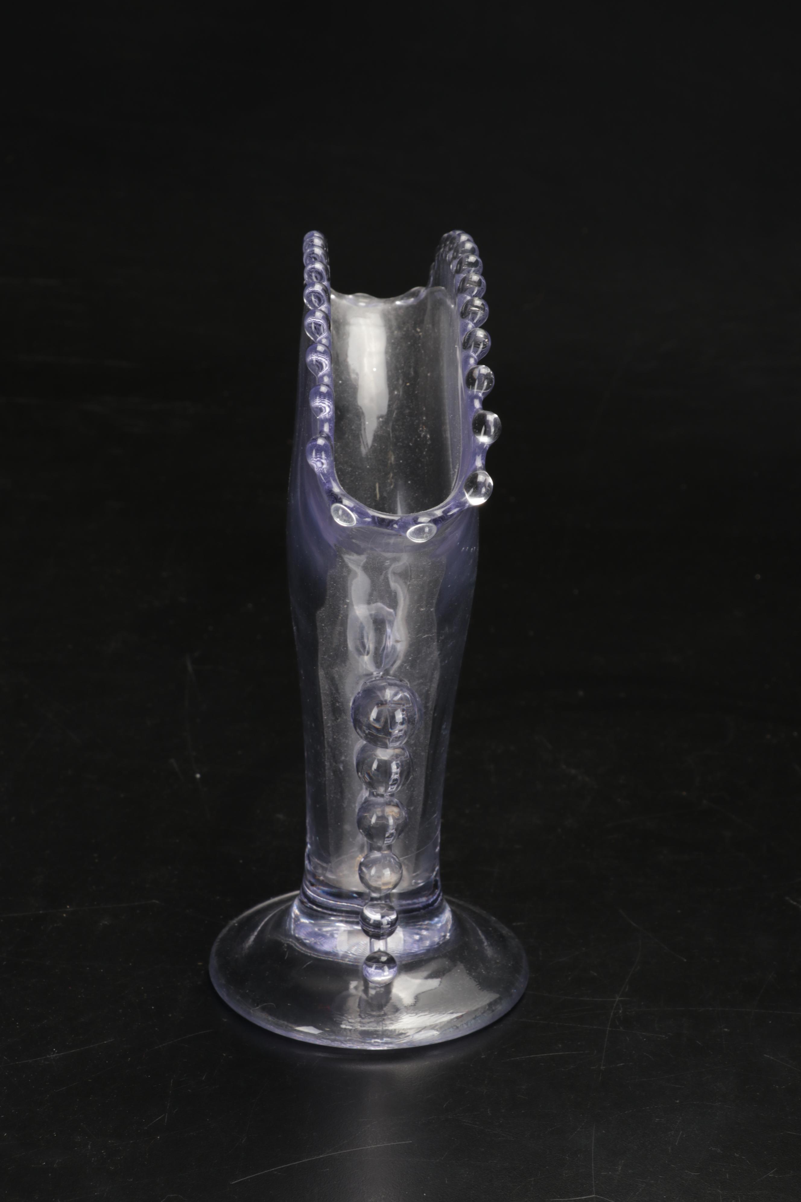 Marquis by Waterford Leaf Bowl with Imperial Candlewick Vase and Other Glassware