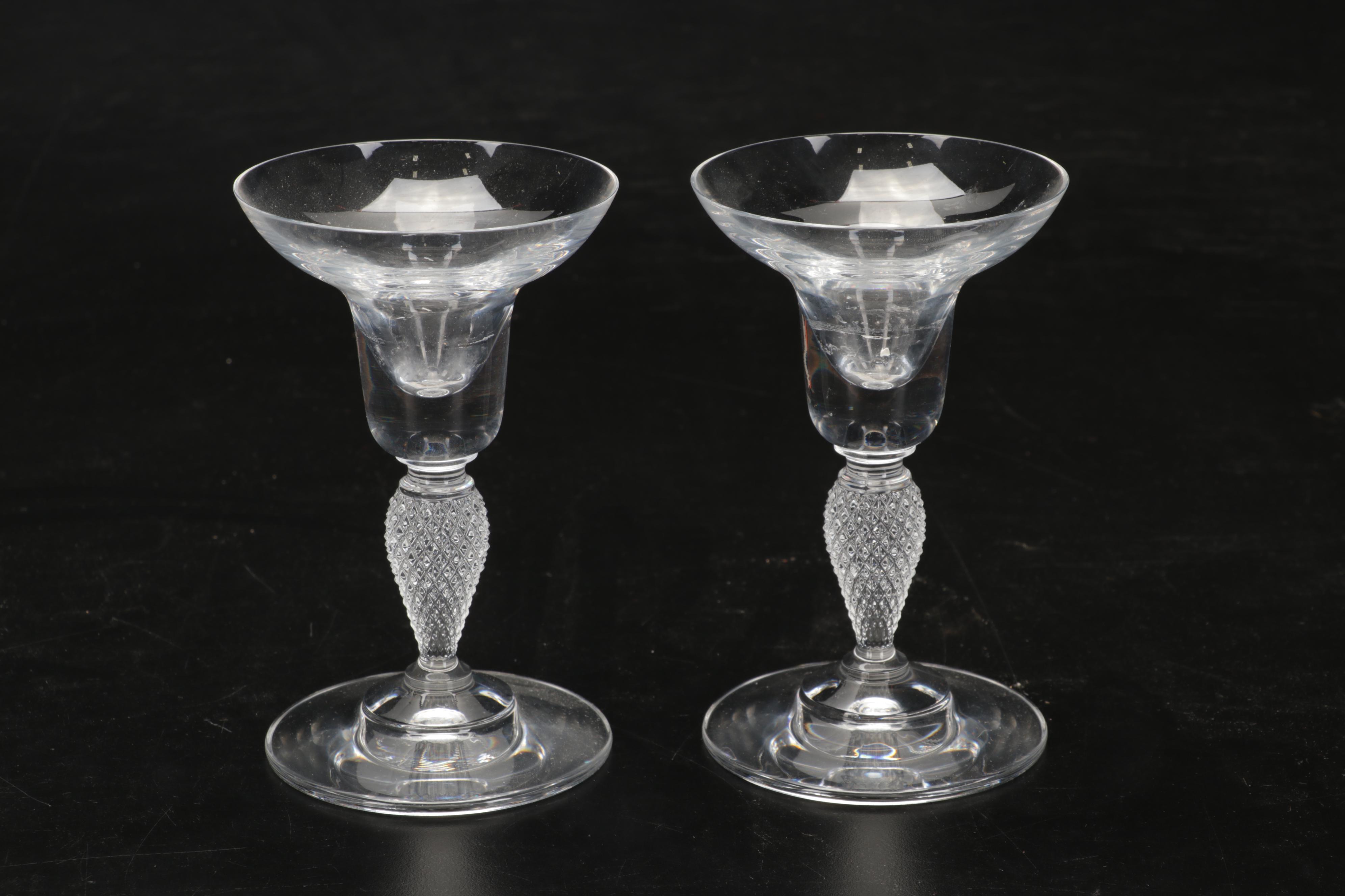 Marquis by Waterford Leaf Bowl with Imperial Candlewick Vase and Other Glassware