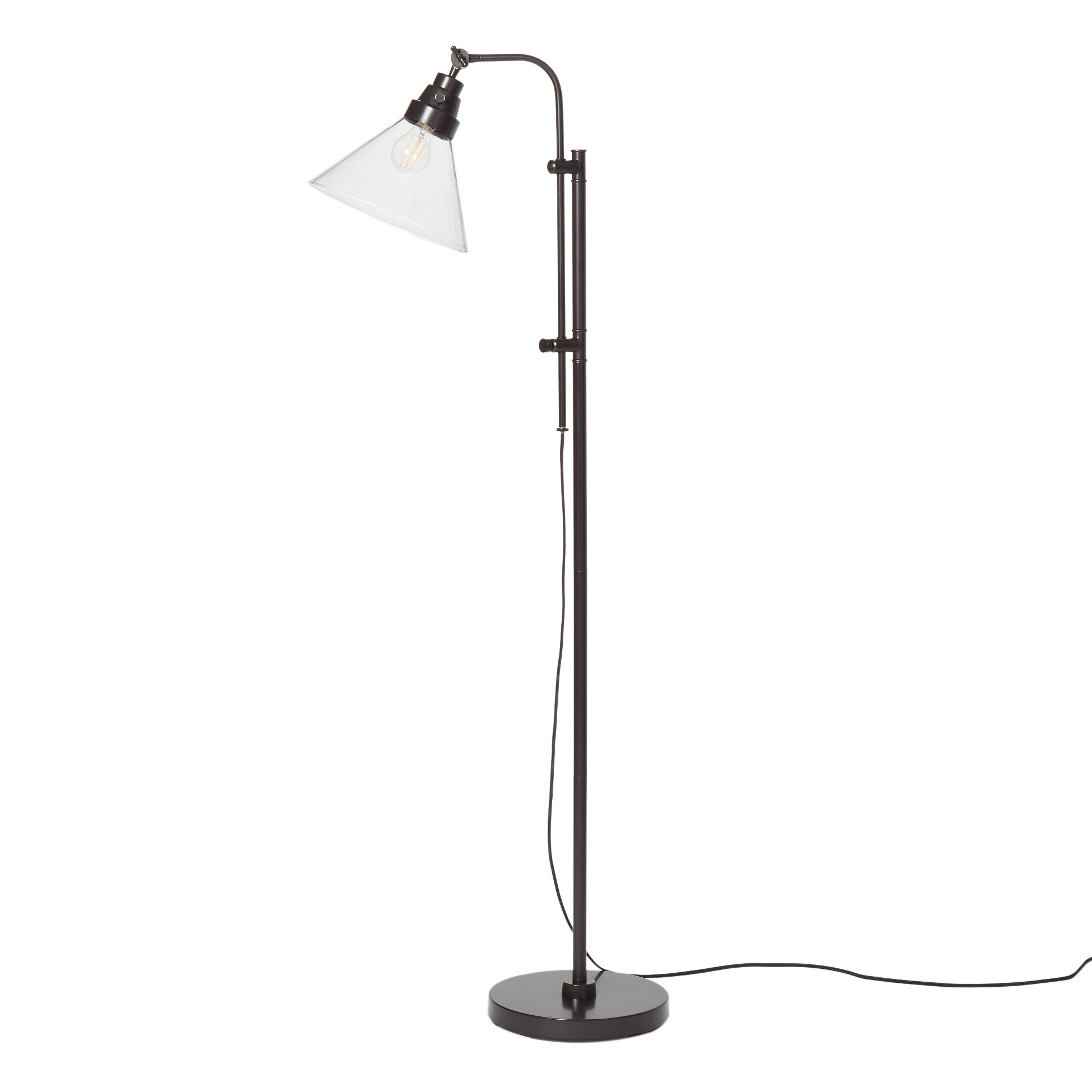 Threshold with Studio McGee Glass Shepherd Floor Lamp in Black