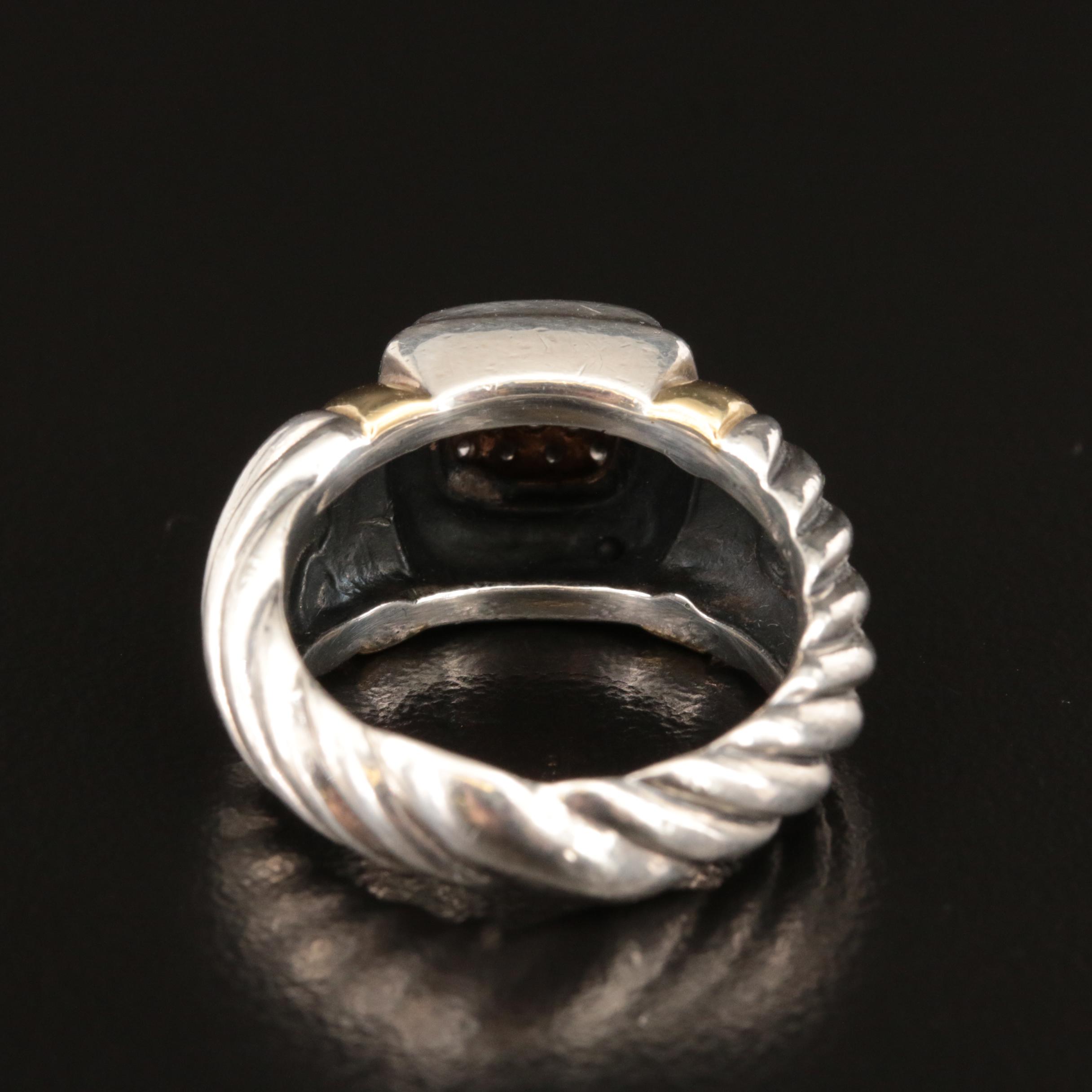 David Yurman "Noblesse" Sterling Diamond Ring