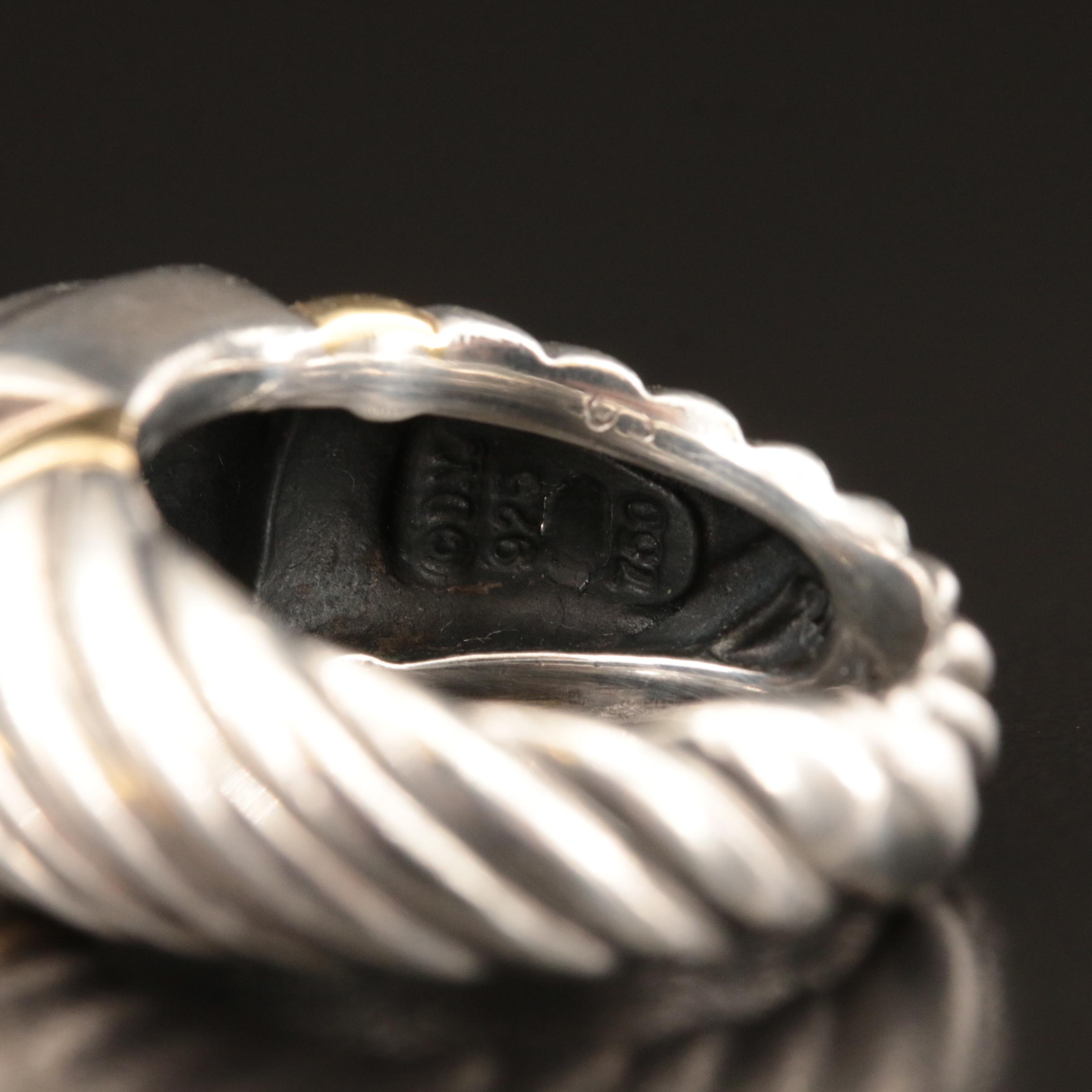 David Yurman "Noblesse" Sterling Diamond Ring