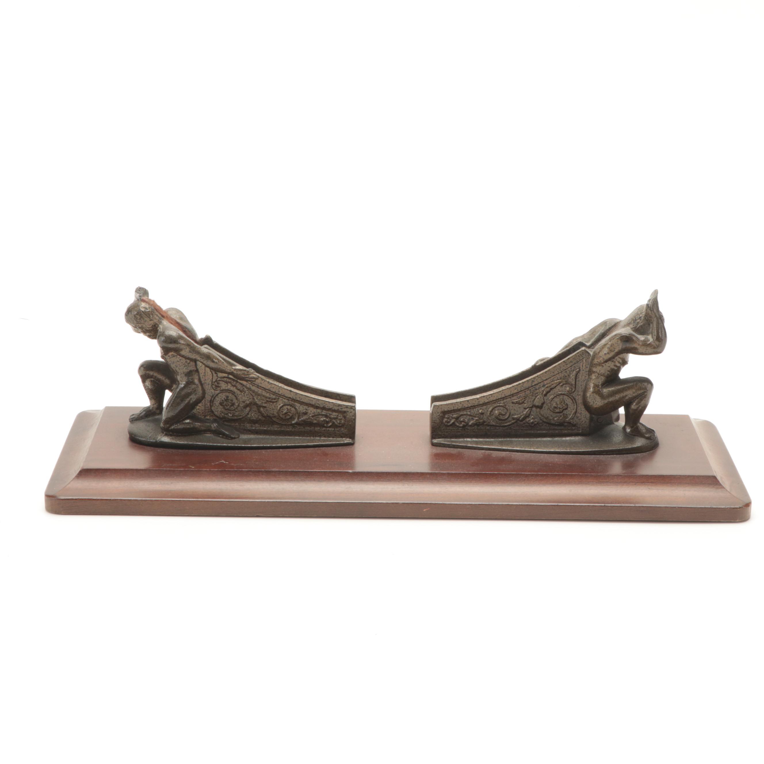 Art Deco Style Cram's "Imperial" 12" World Globe on Atlas Metal Base