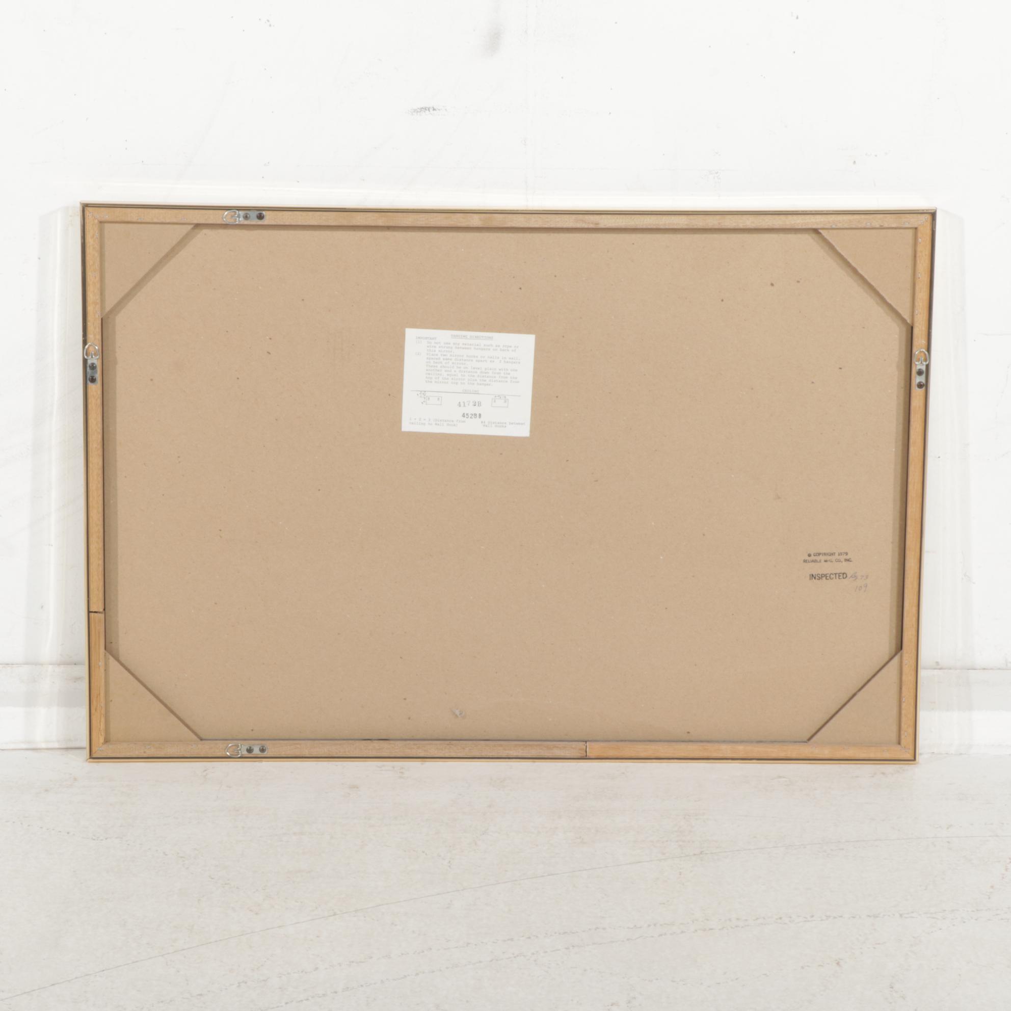 Etched Frame Rectangular Wall Mirror