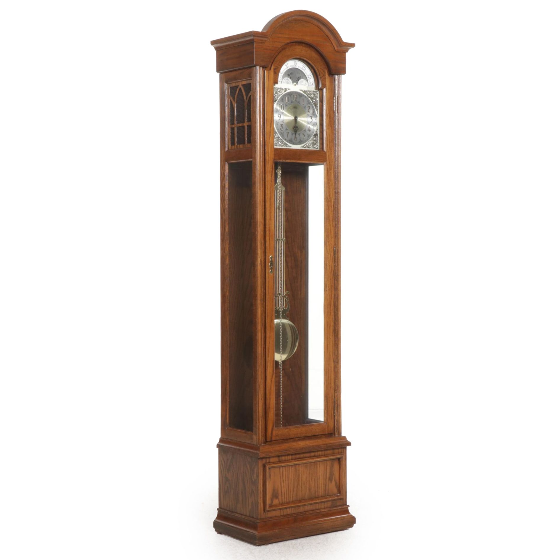 Ridgeway Oak Grandfather Clock, Late 20th Century