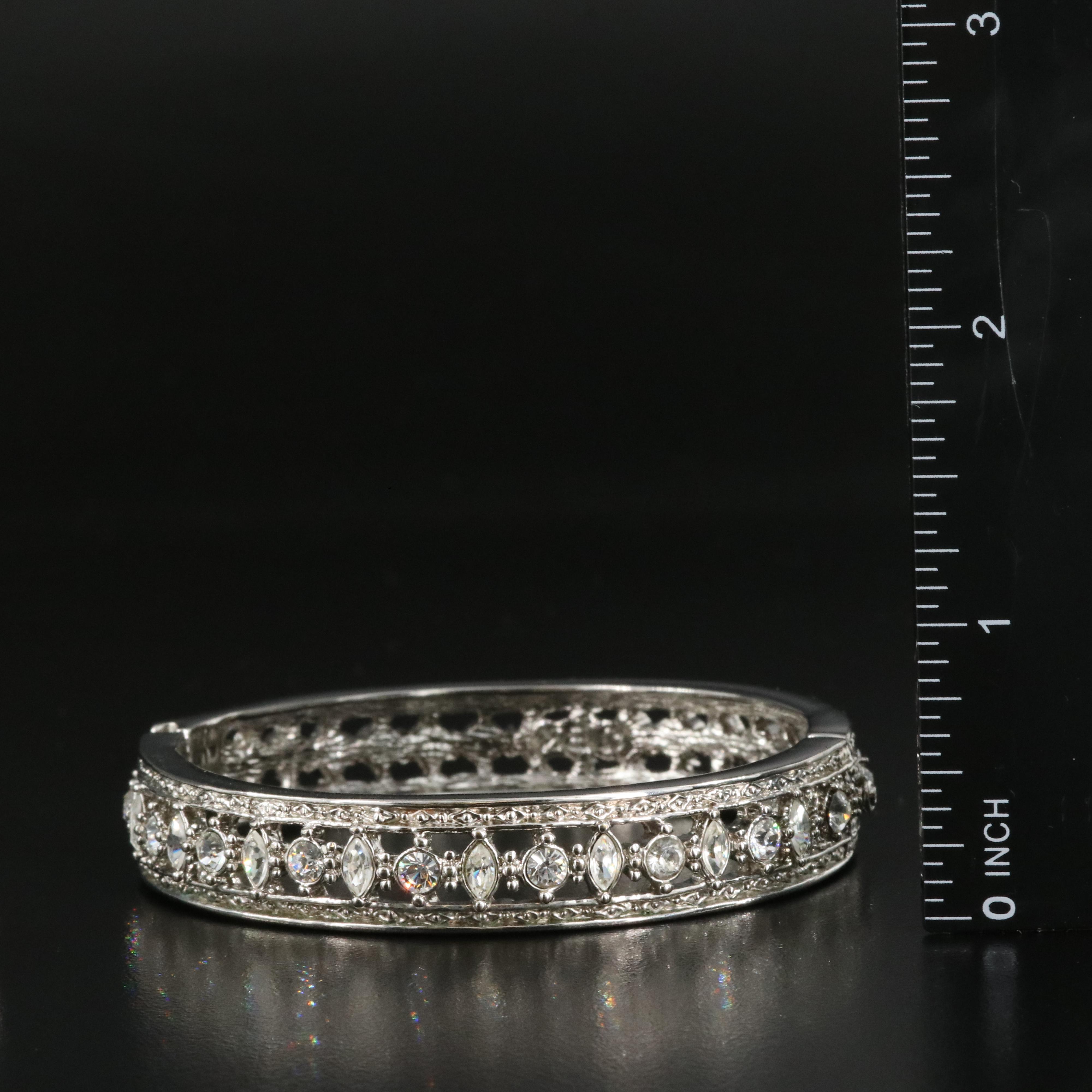 Jacqueline Bouvier Kennedy Rhinestone and Cubic Zirconia Bracelets
