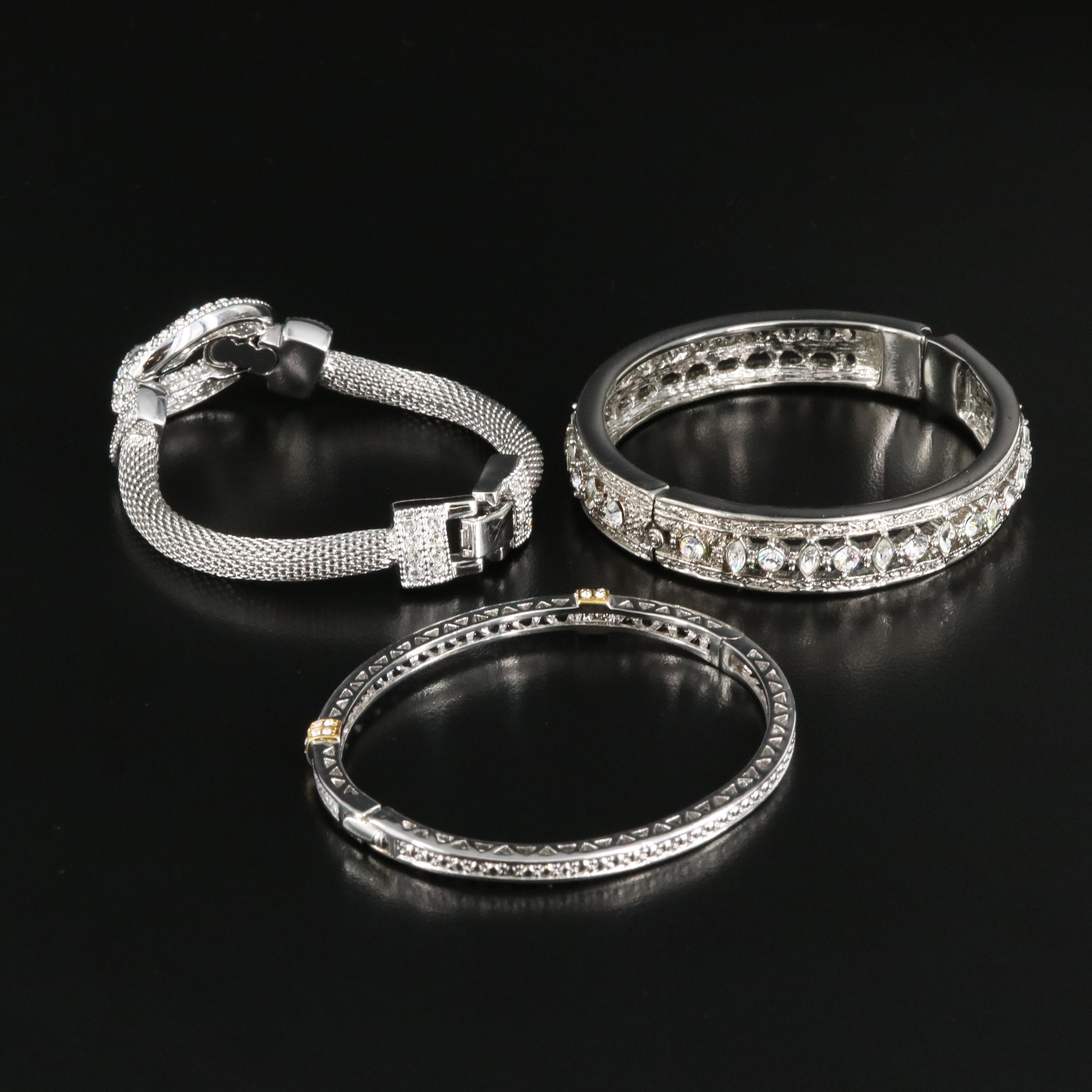 Jacqueline Bouvier Kennedy Rhinestone and Cubic Zirconia Bracelets