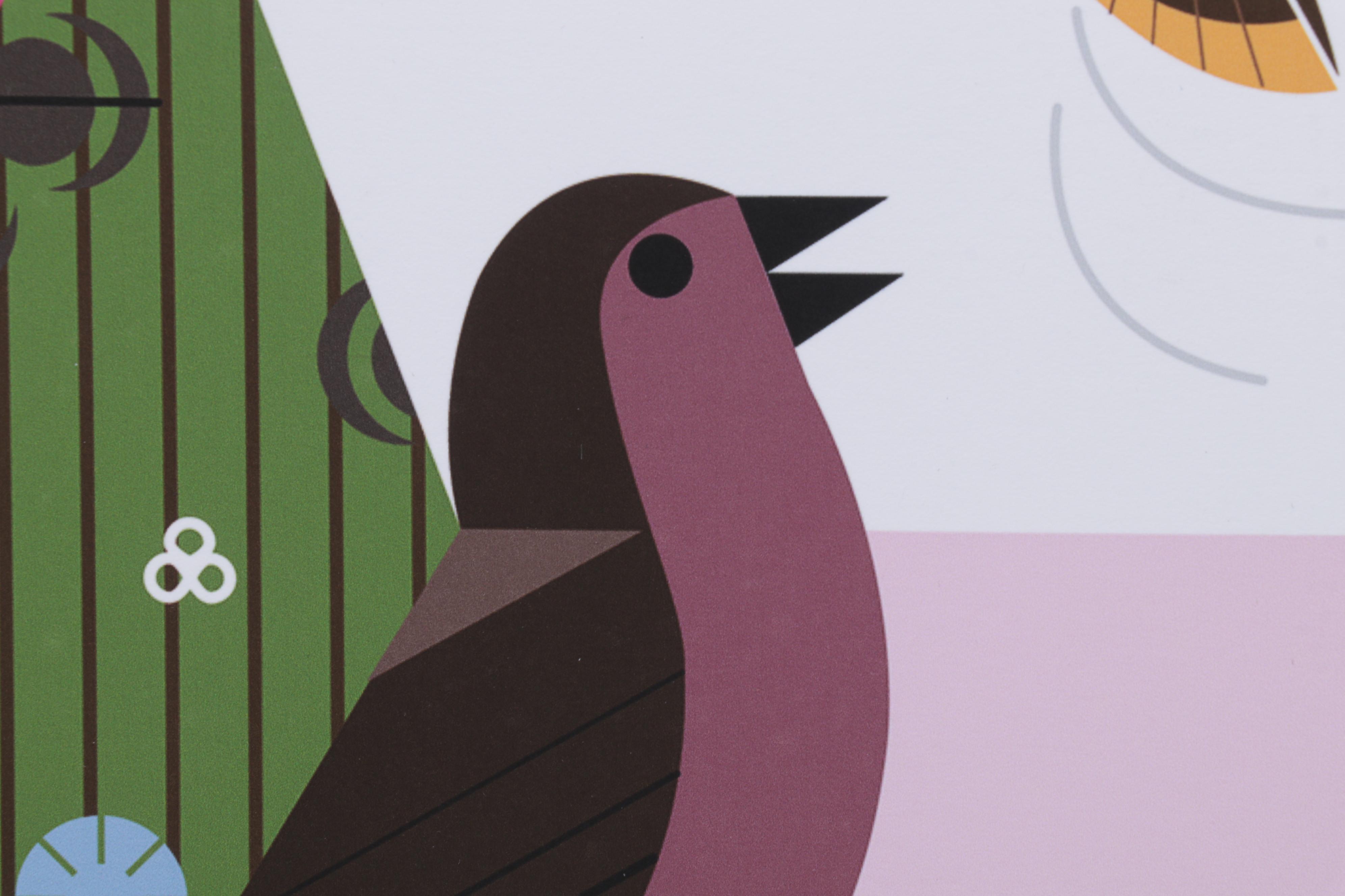 Giclée After Charley Harper "Feathered Freeloader," 2019