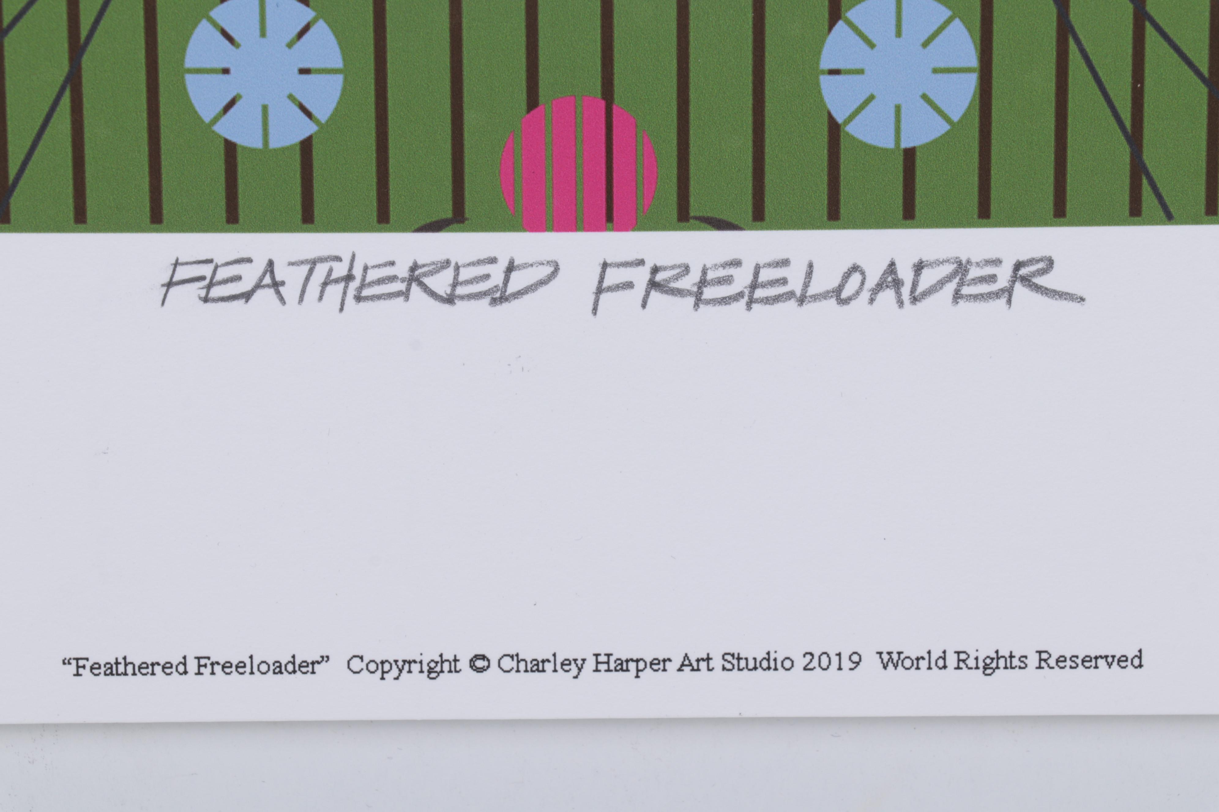 Giclée After Charley Harper "Feathered Freeloader," 2019
