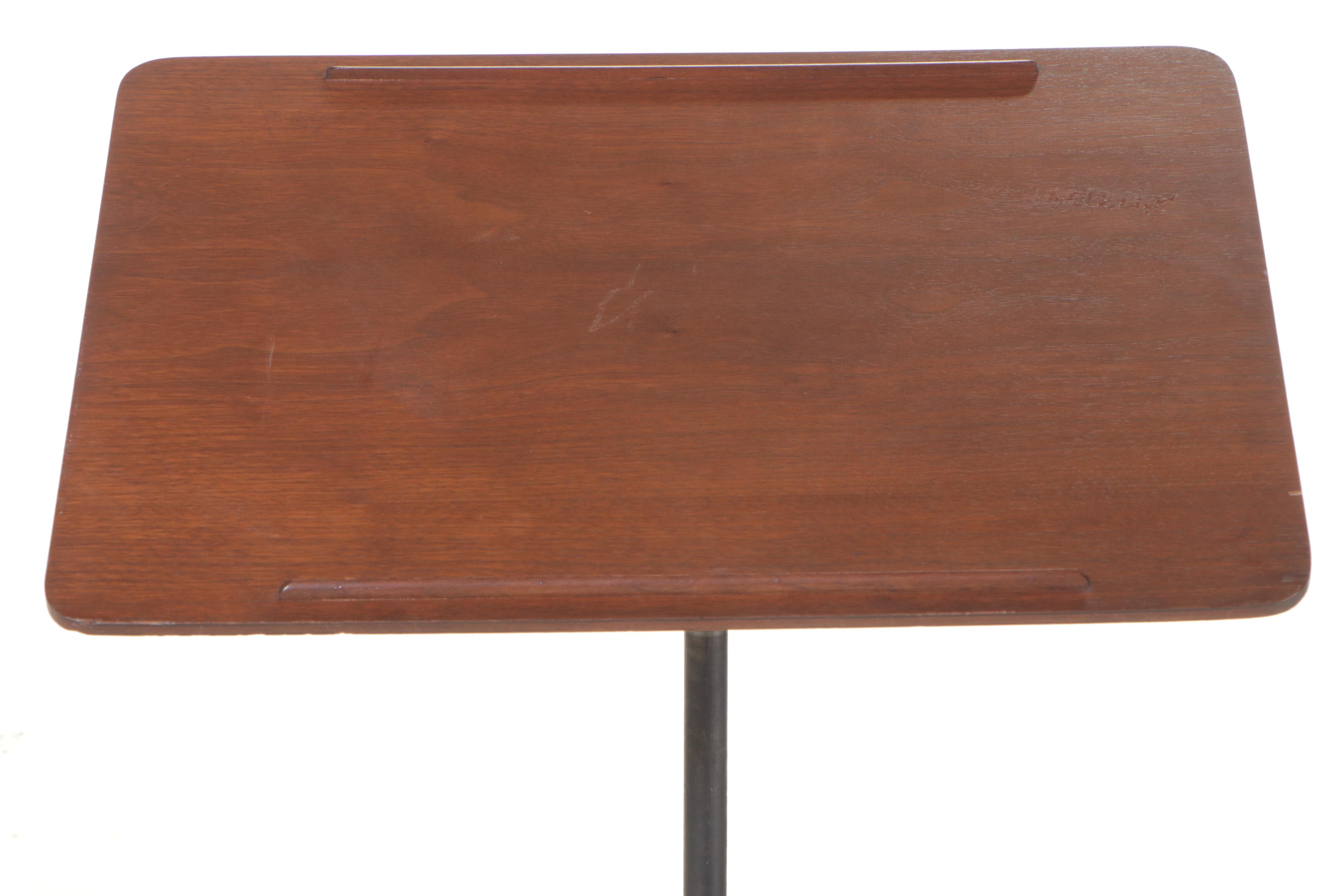 Classical Style Walnut Adjustable Drafting Table, Early to Mid 20th Century