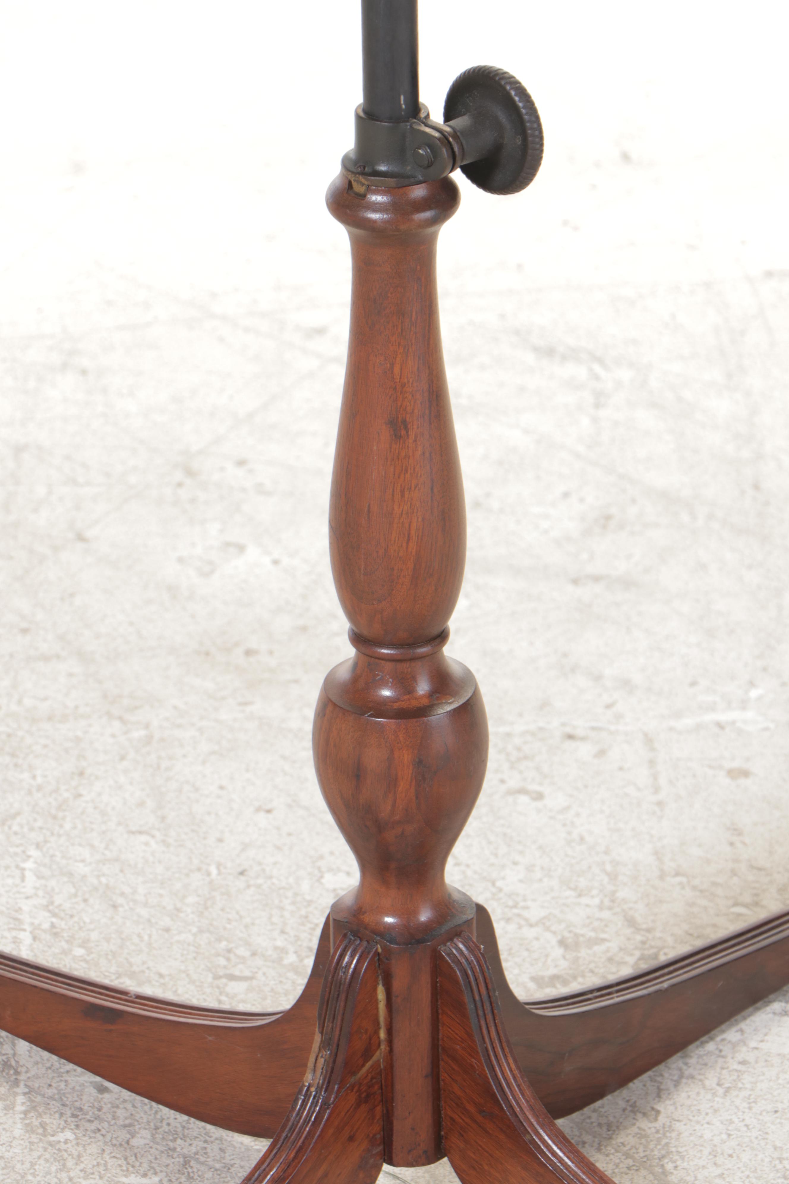 Classical Style Walnut Adjustable Drafting Table, Early to Mid 20th Century