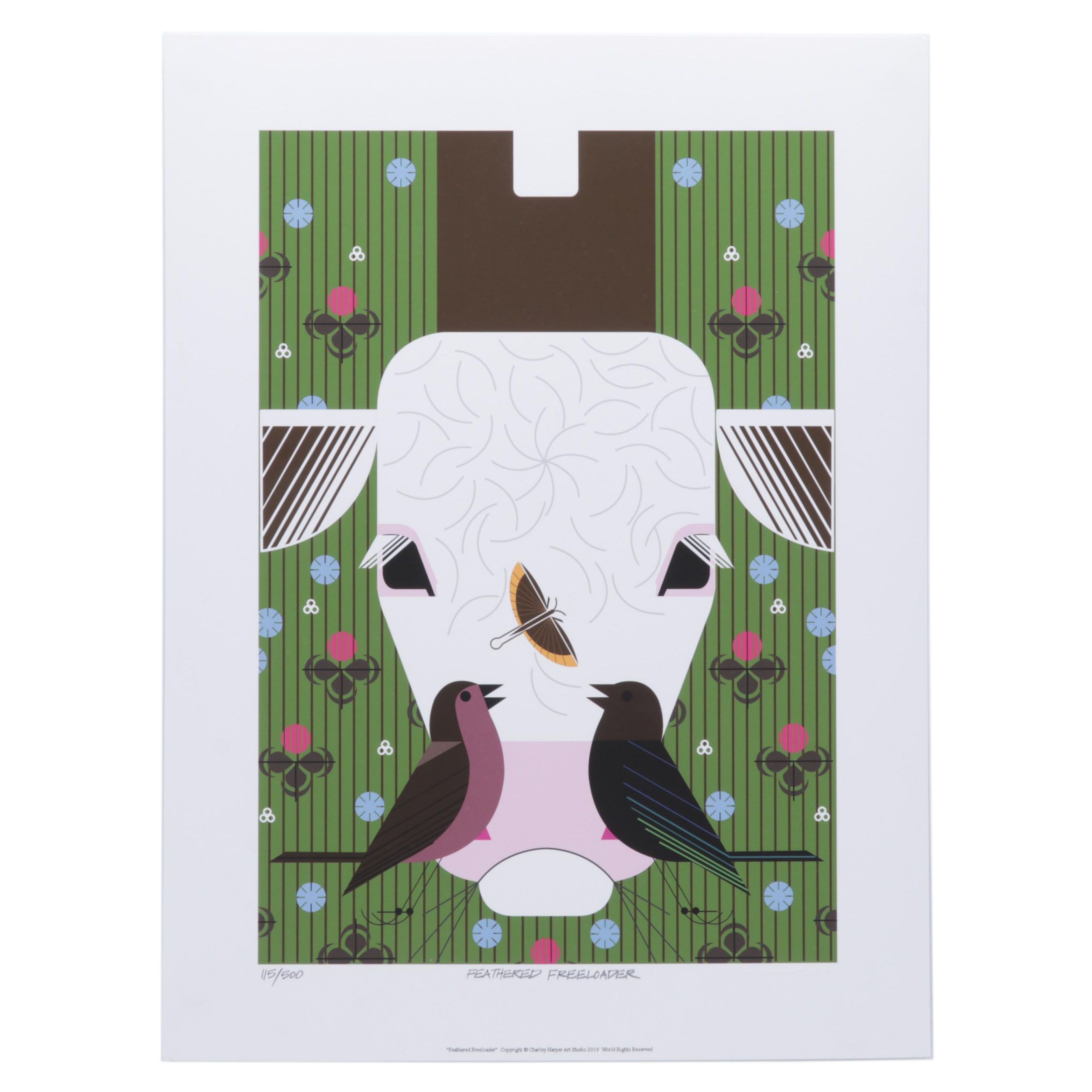 Giclée After Charley Harper "Feathered Freeloader," 2019