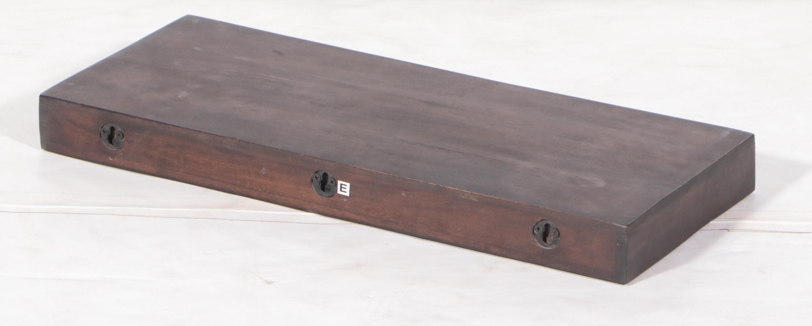 Pair of Threshold Wood Block Wall Shelves in Walnut