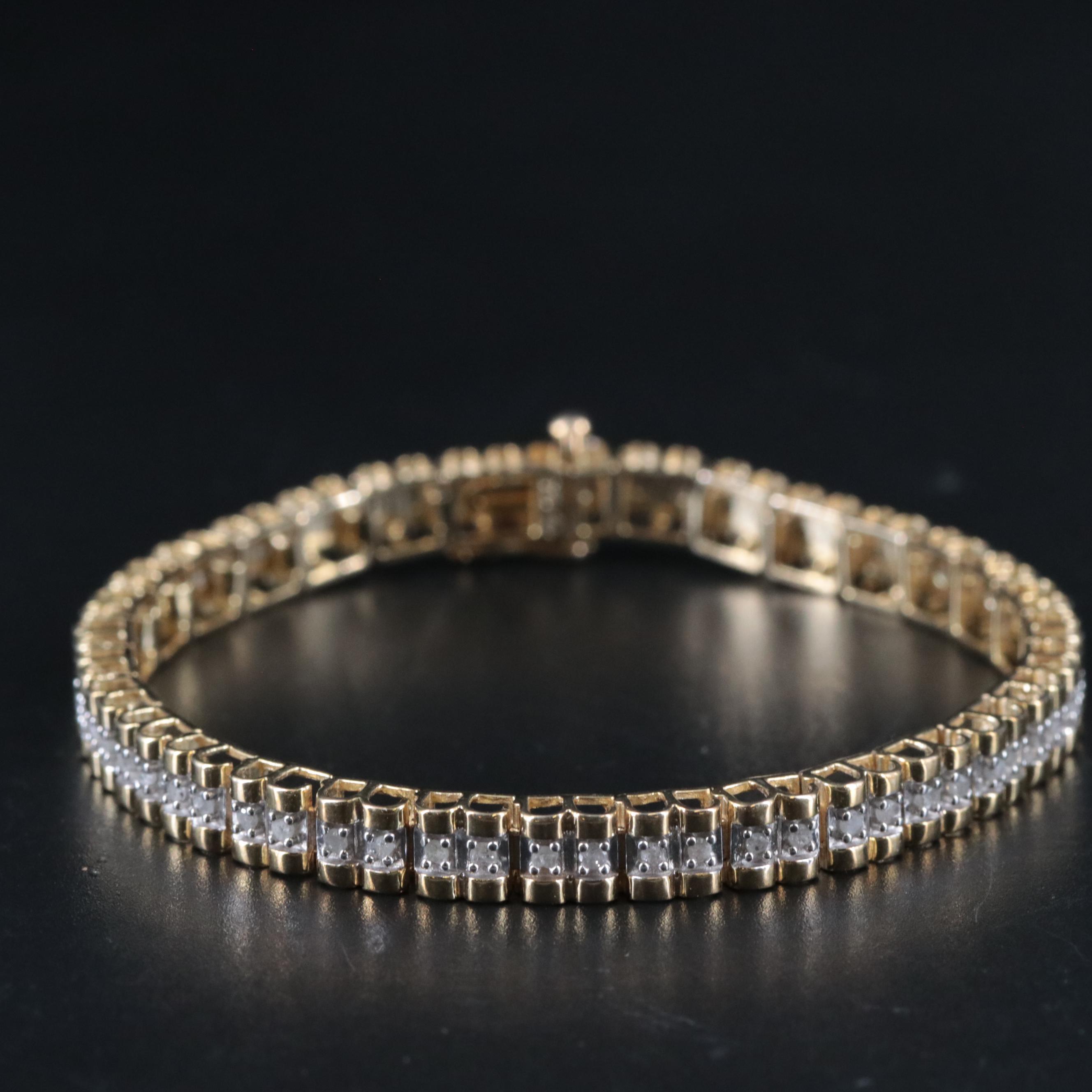 Sterling Diamond Bracelet
