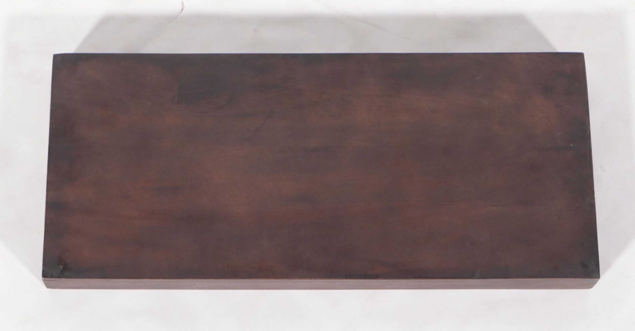 Pair of Threshold Wood Block Wall Shelves in Walnut