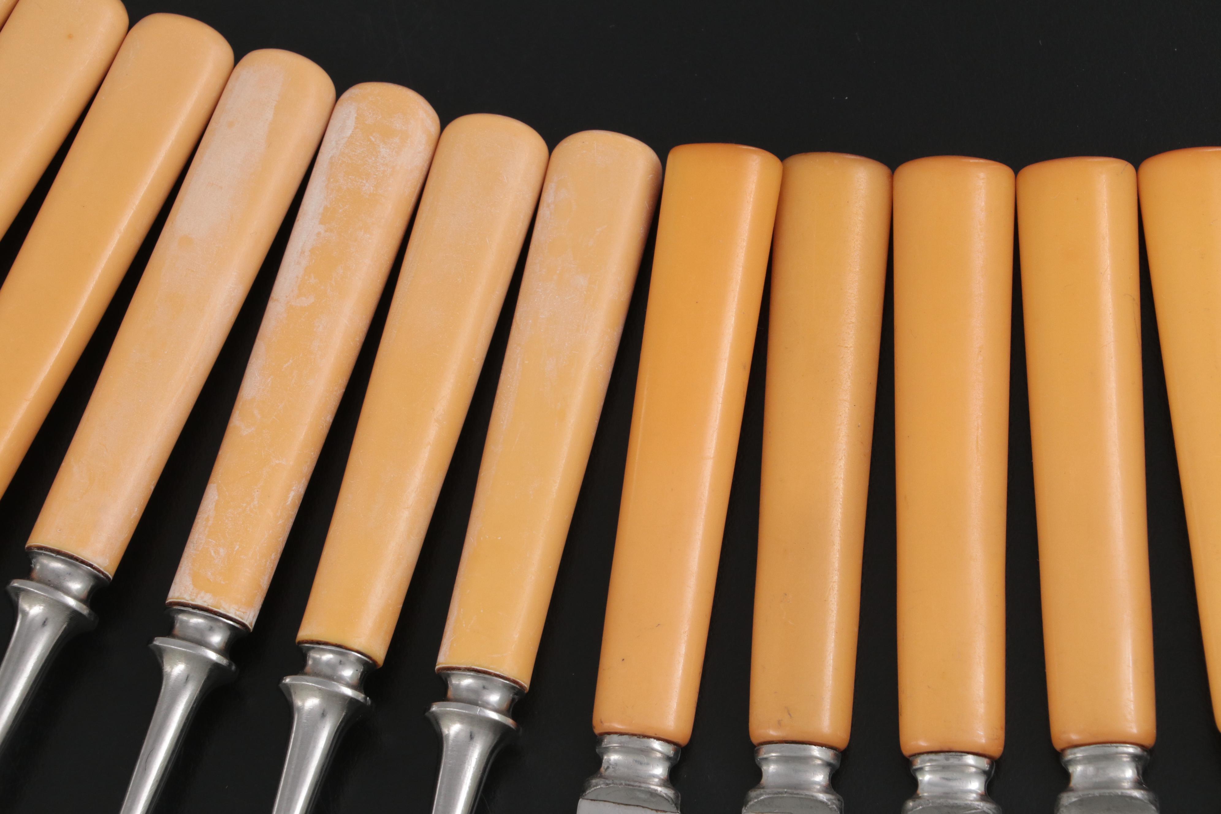 American Bakelite and Celluloid Handled Flatware Collection