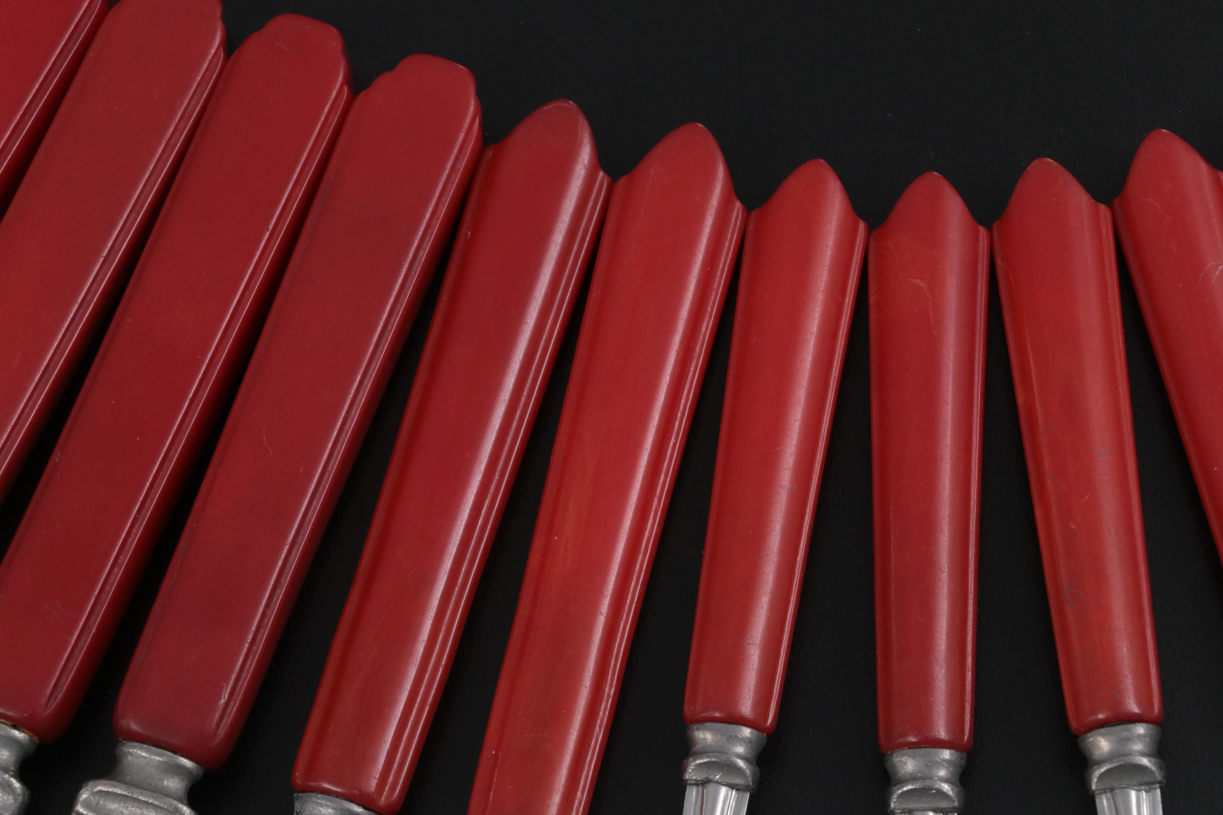 American Bakelite and Celluloid Handled Flatware Collection