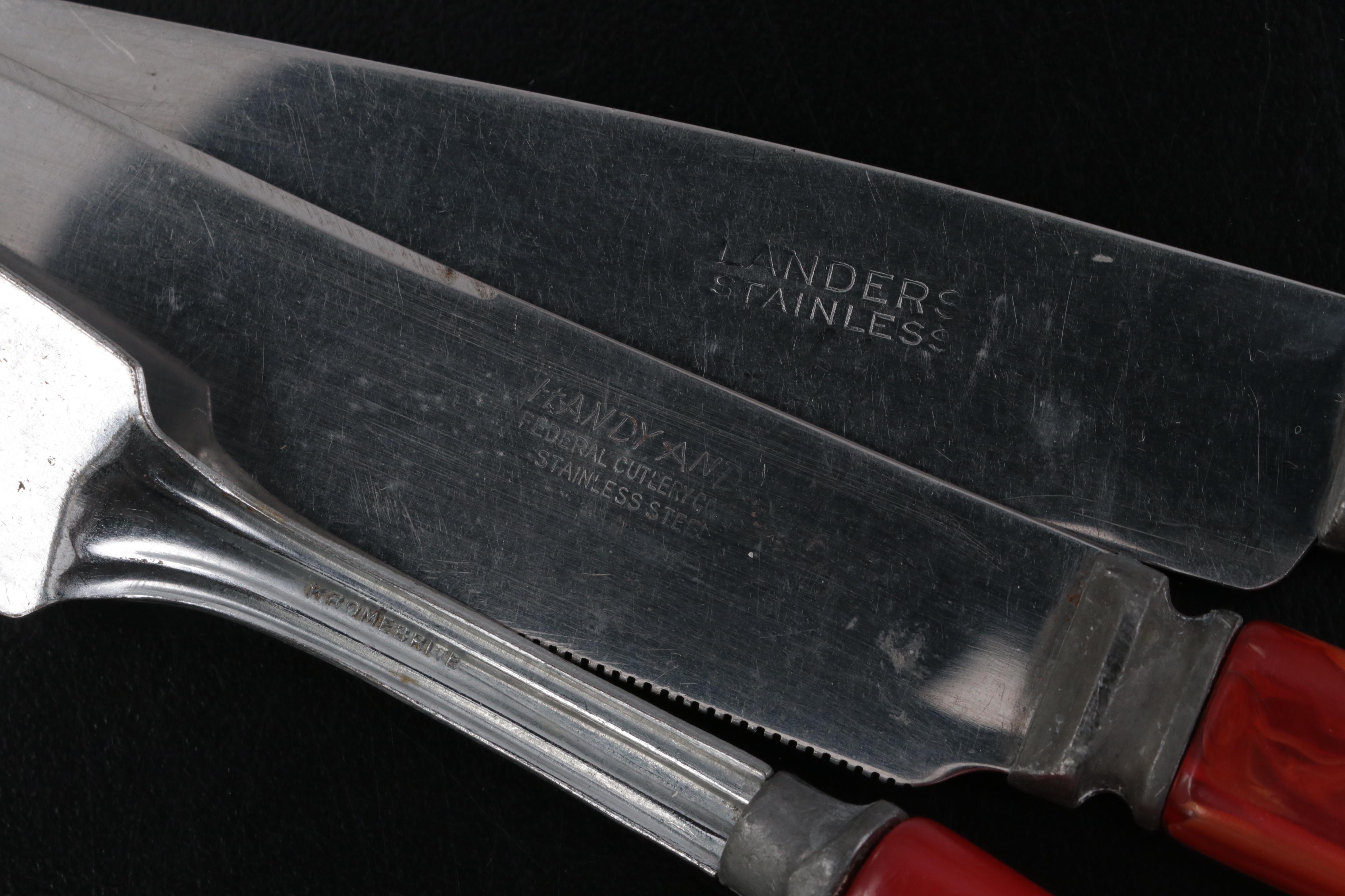 American Bakelite and Celluloid Handled Flatware Collection