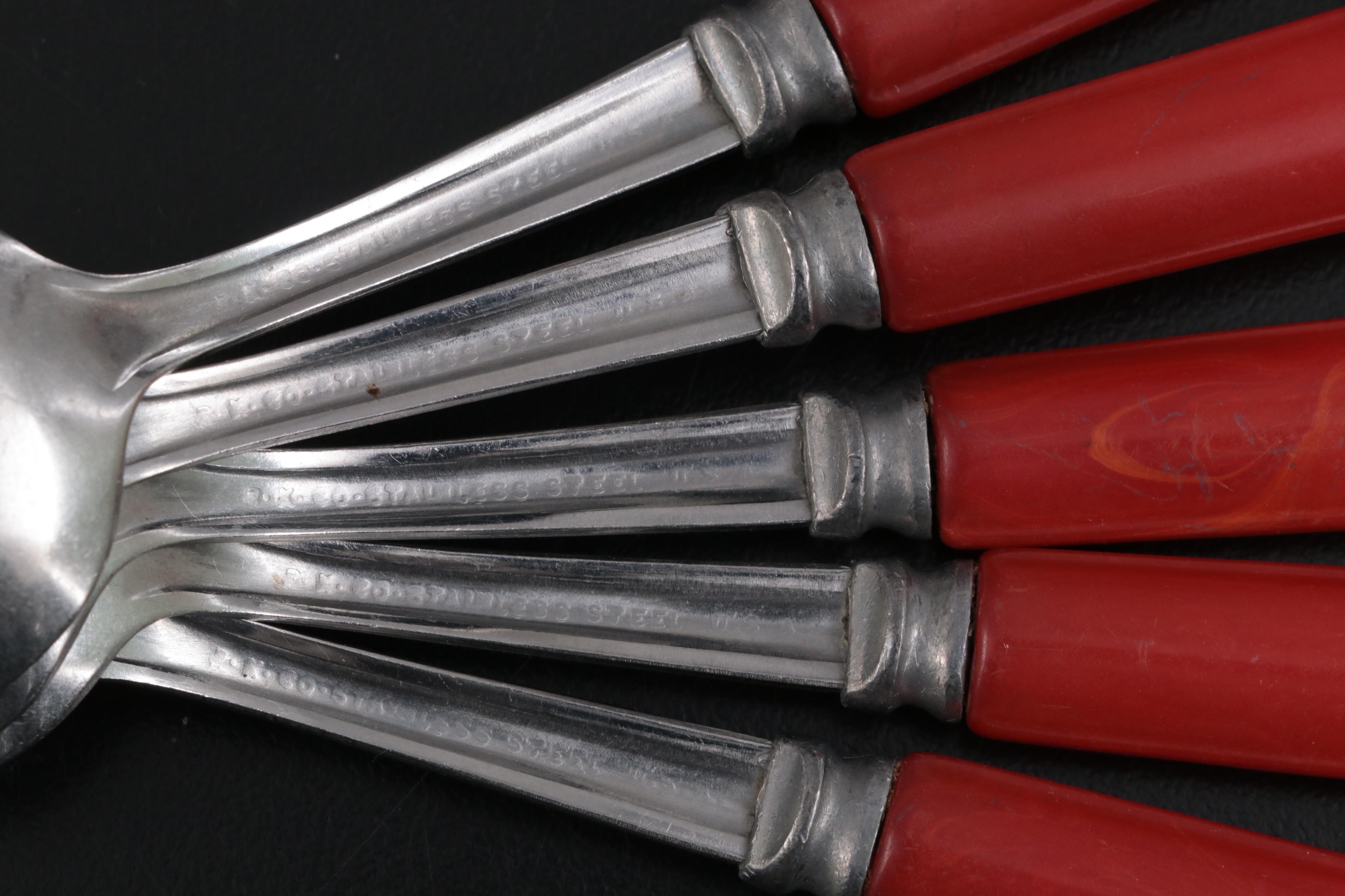 American Bakelite and Celluloid Handled Flatware Collection