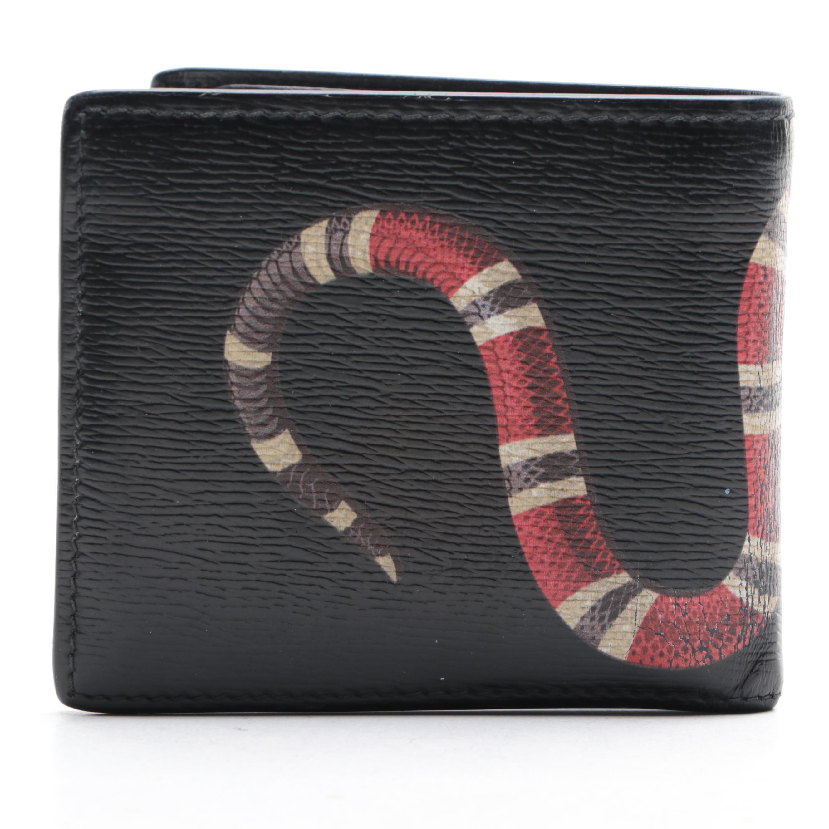 Gucci Kingsnake Print Bifold Wallet in Leather