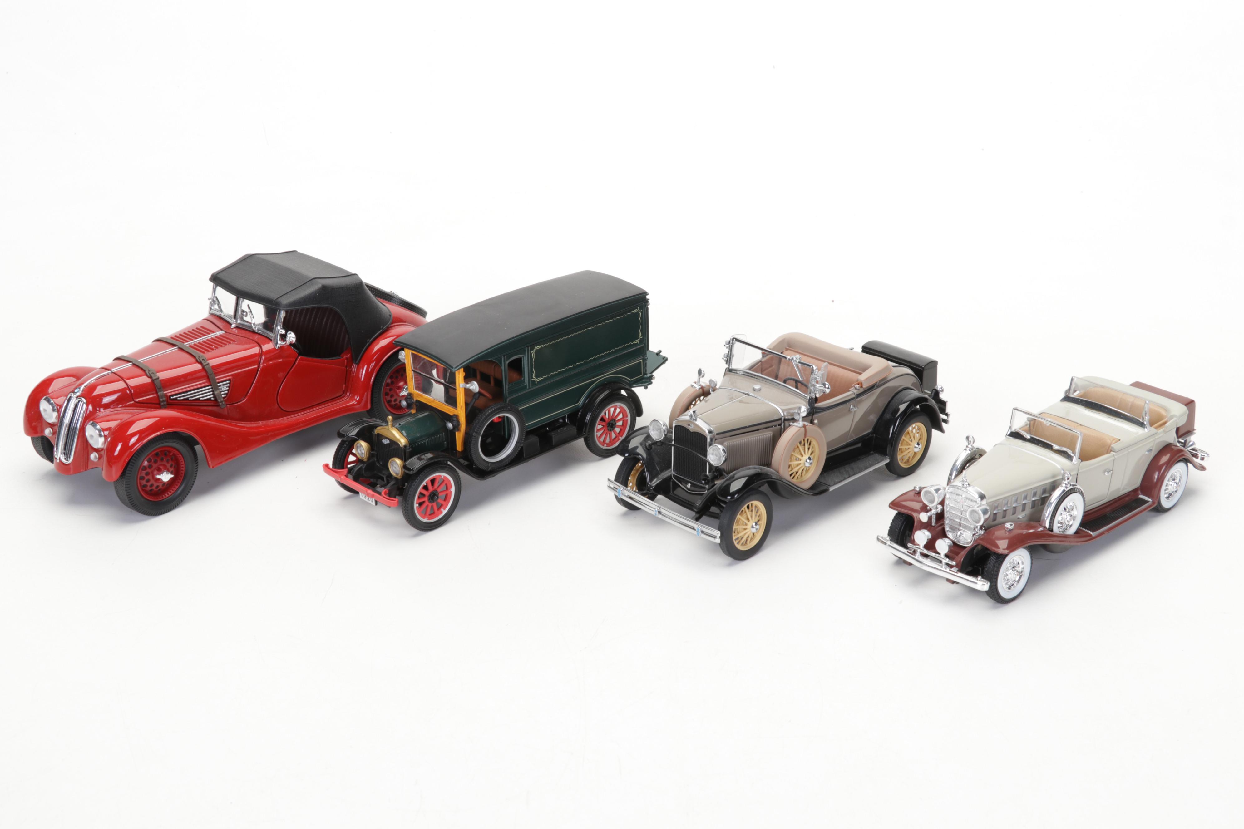 32 Diecast Metal and Plastic Vintage Car Models