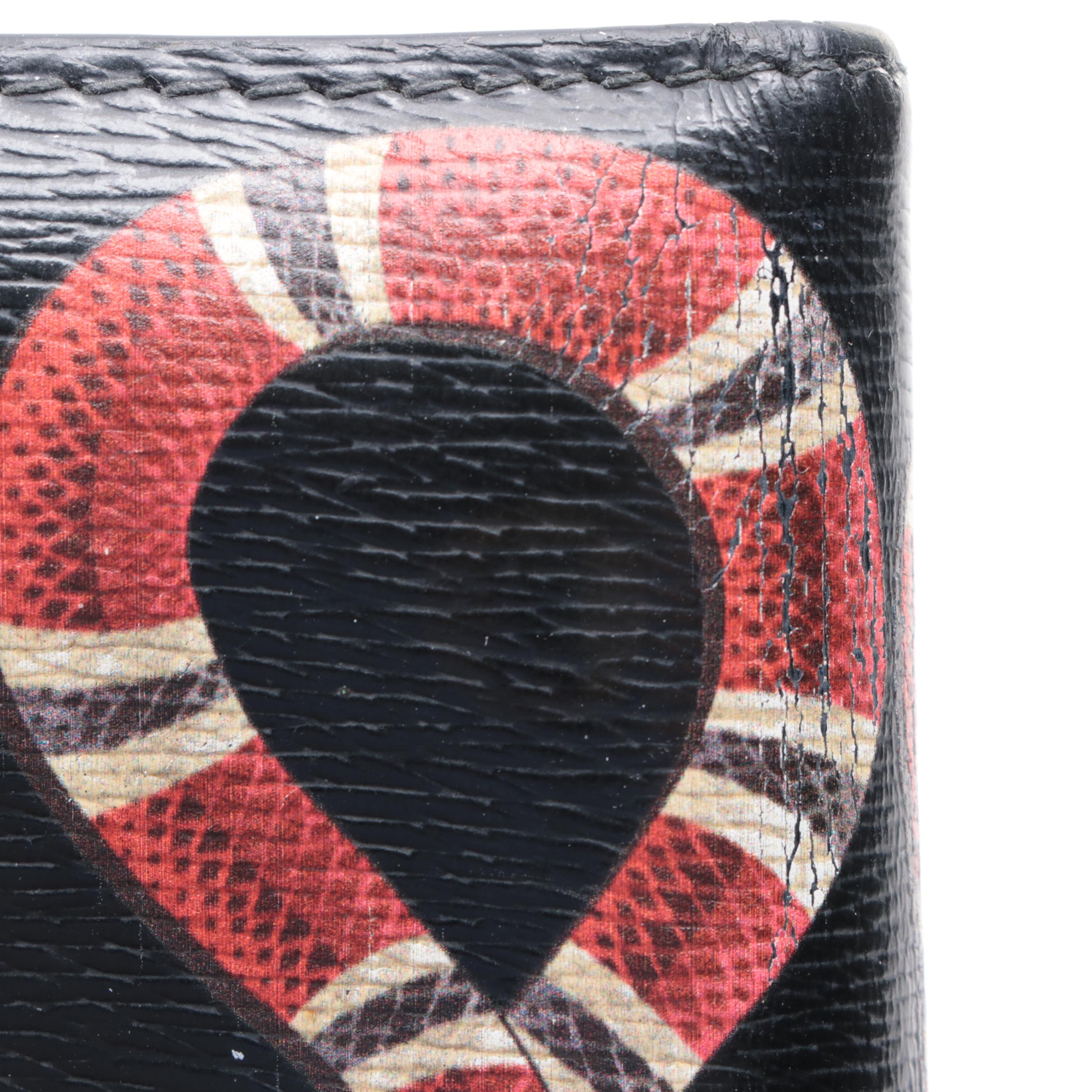 Gucci Kingsnake Print Bifold Wallet in Leather