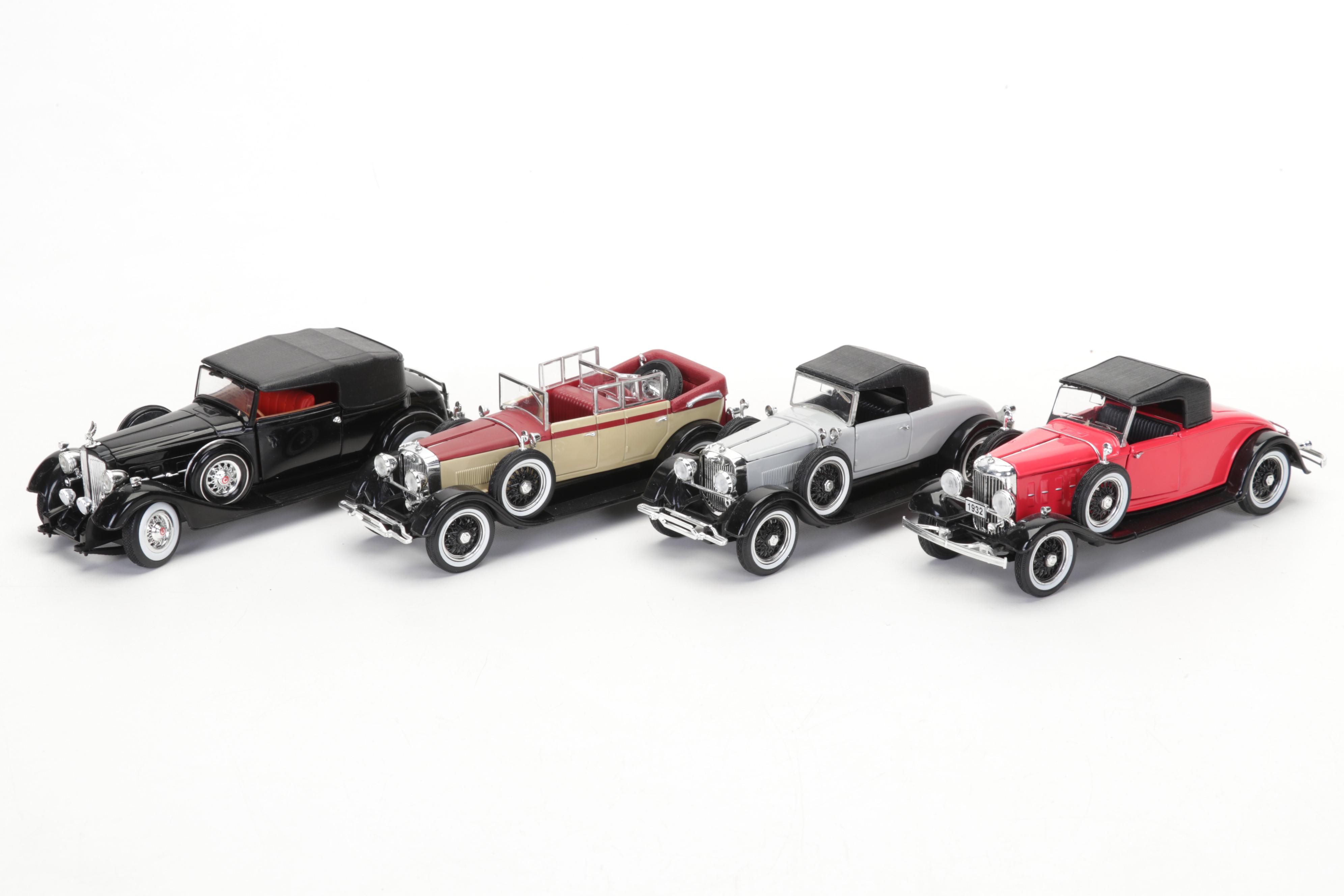 32 Diecast Metal and Plastic Vintage Car Models