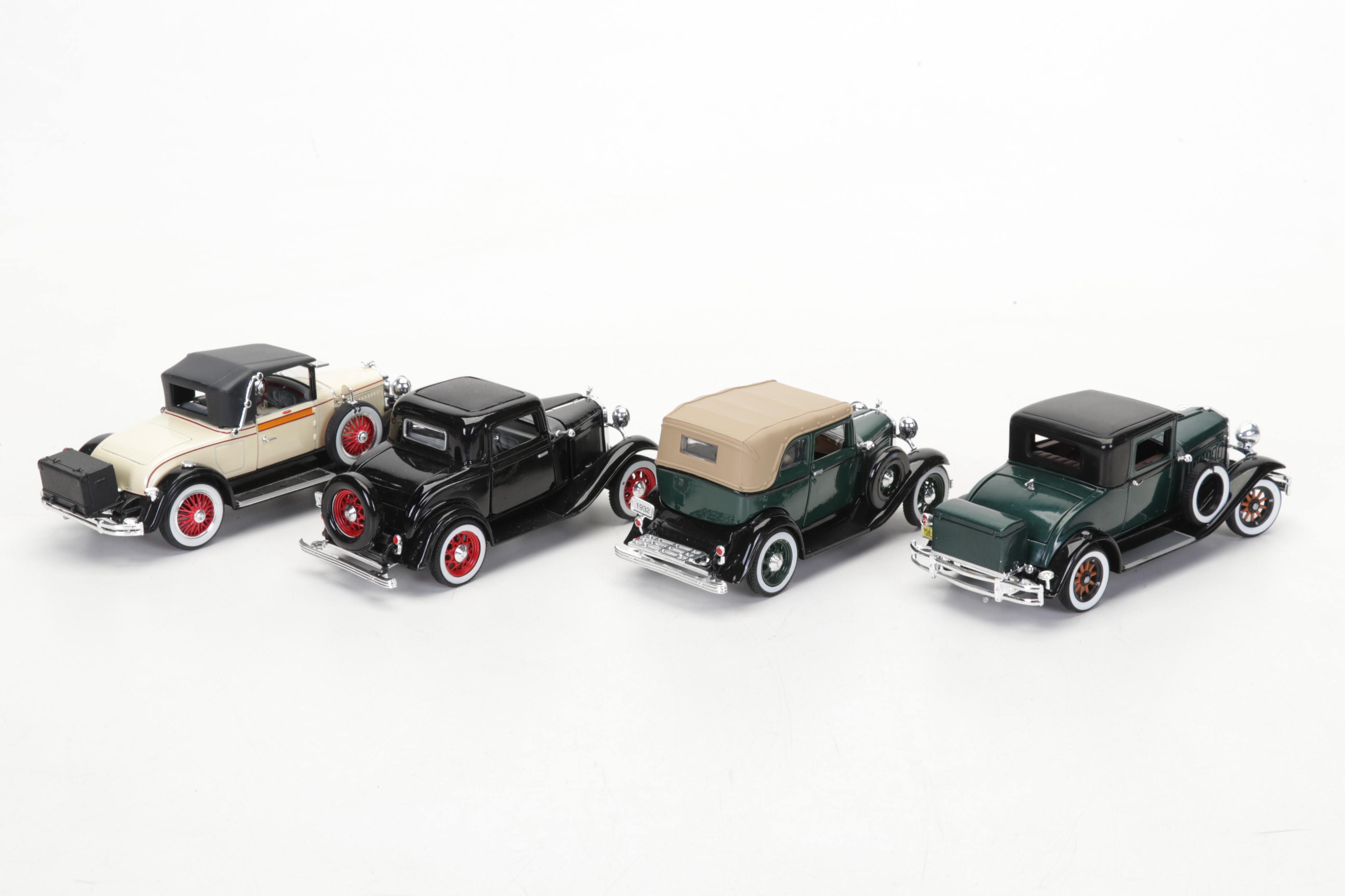 32 Diecast Metal and Plastic Vintage Car Models