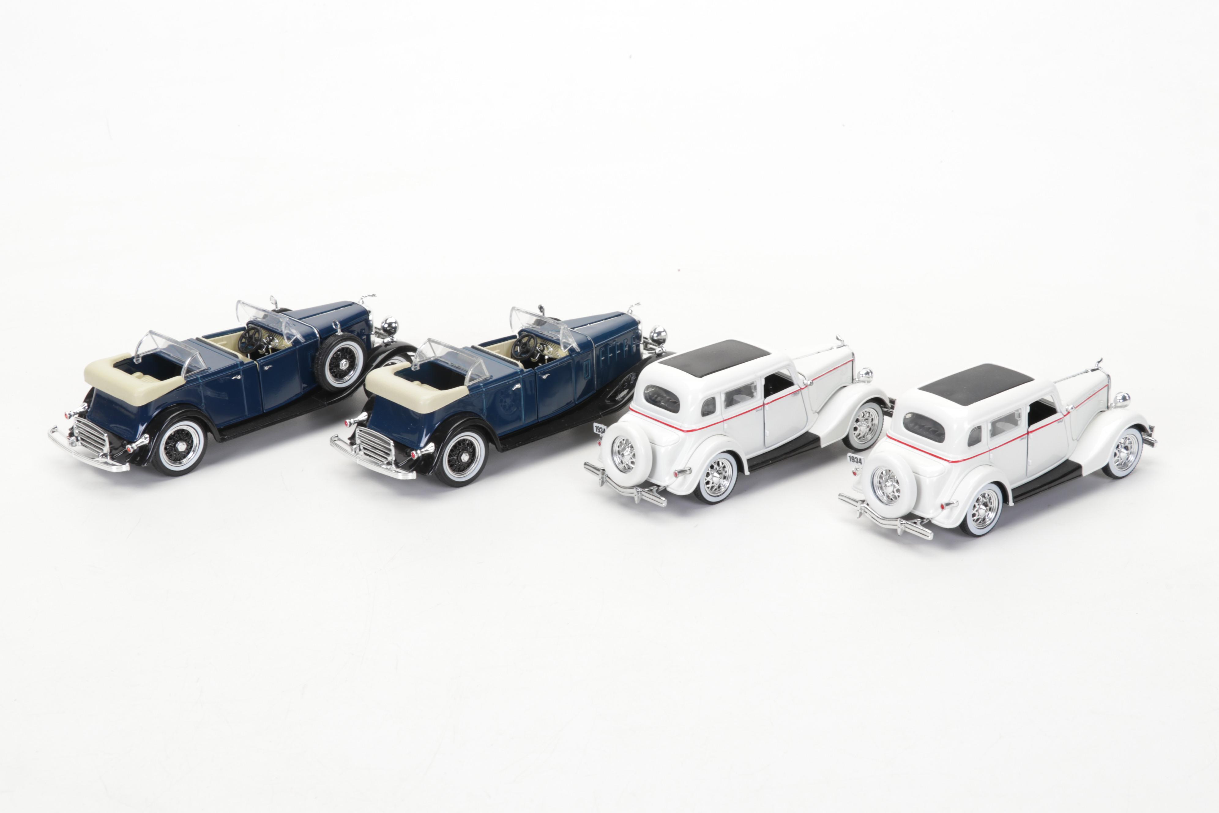 32 Diecast Metal and Plastic Vintage Car Models