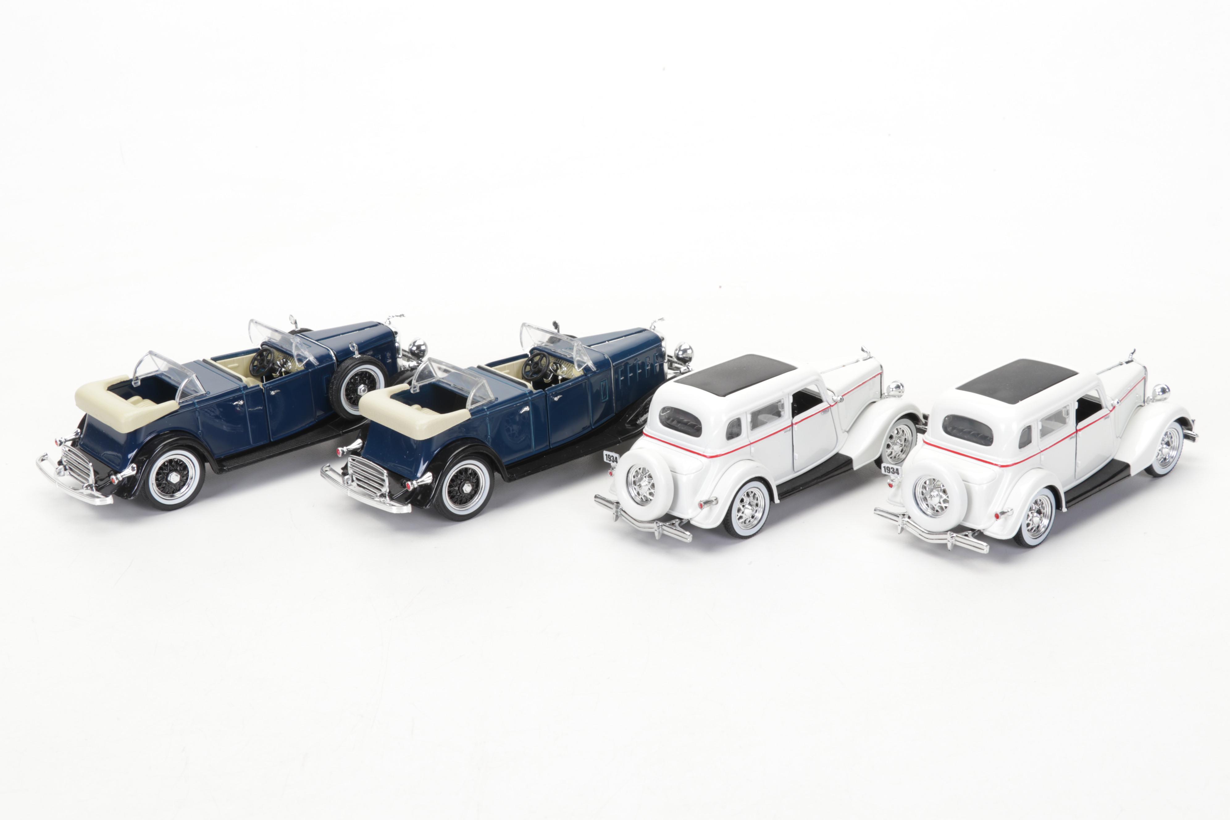 32 Diecast Metal and Plastic Vintage Car Models