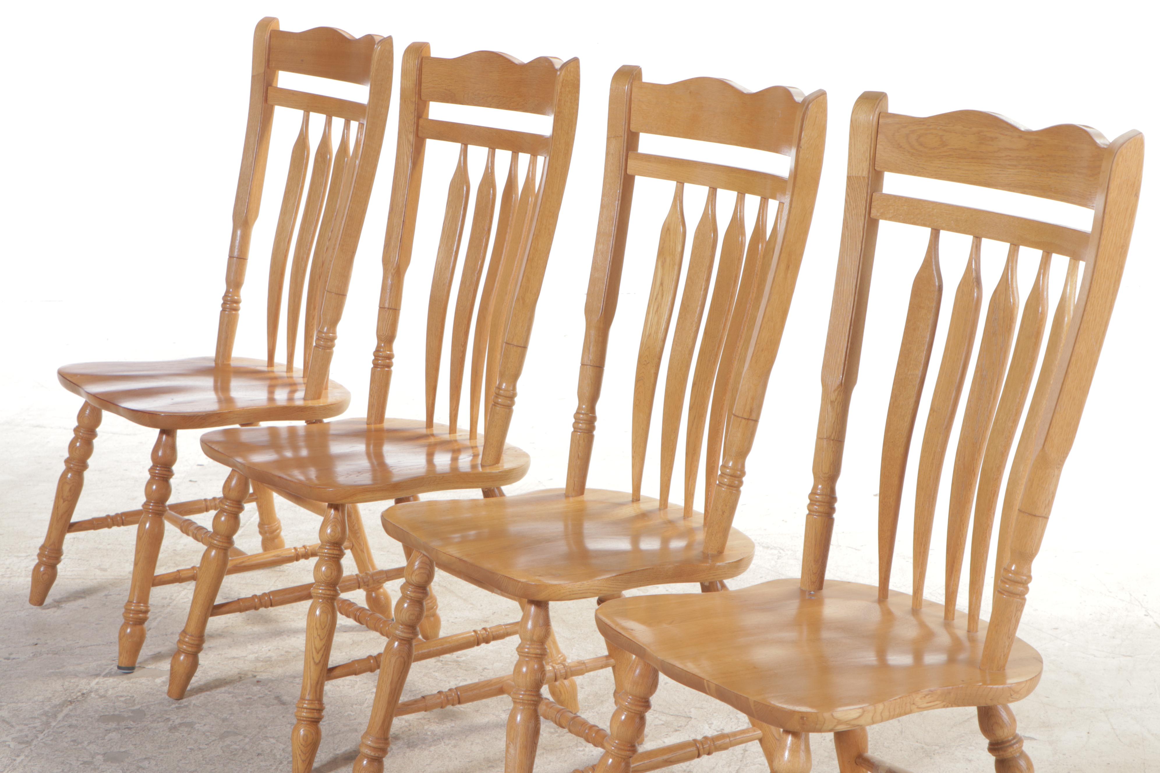 Seven-Piece Colonial Style Oak Dining Set