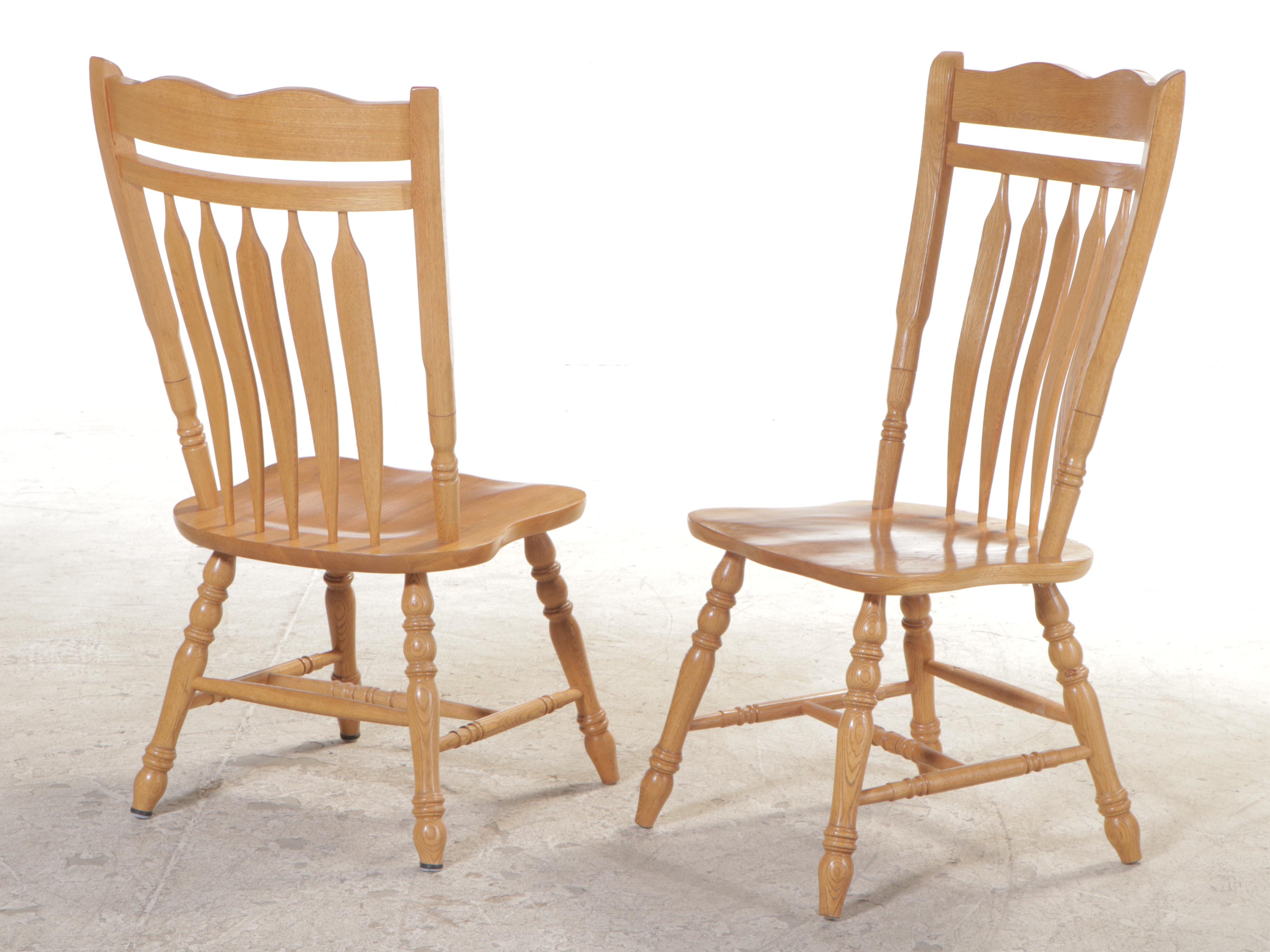 Seven-Piece Colonial Style Oak Dining Set