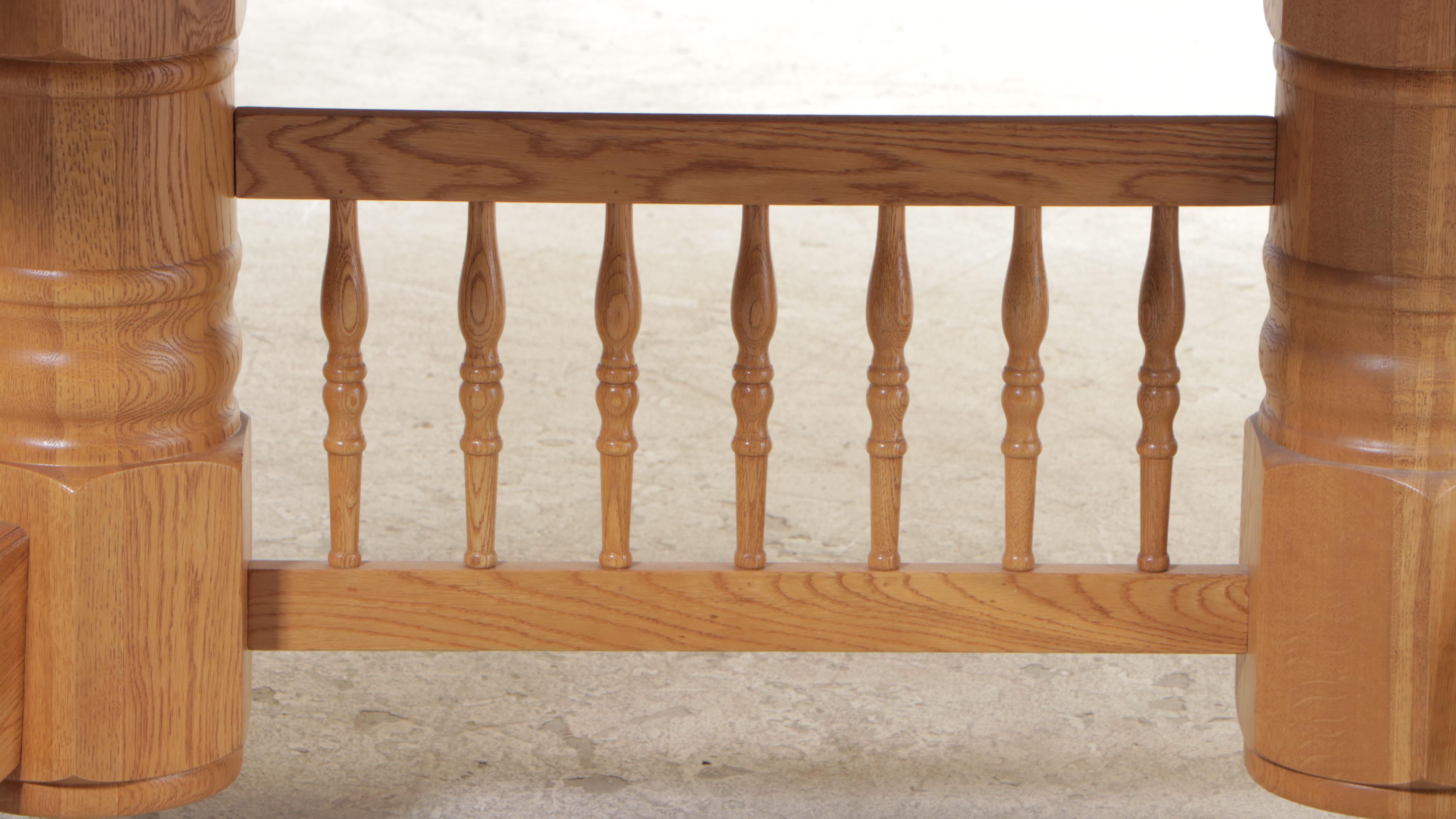 Seven-Piece Colonial Style Oak Dining Set